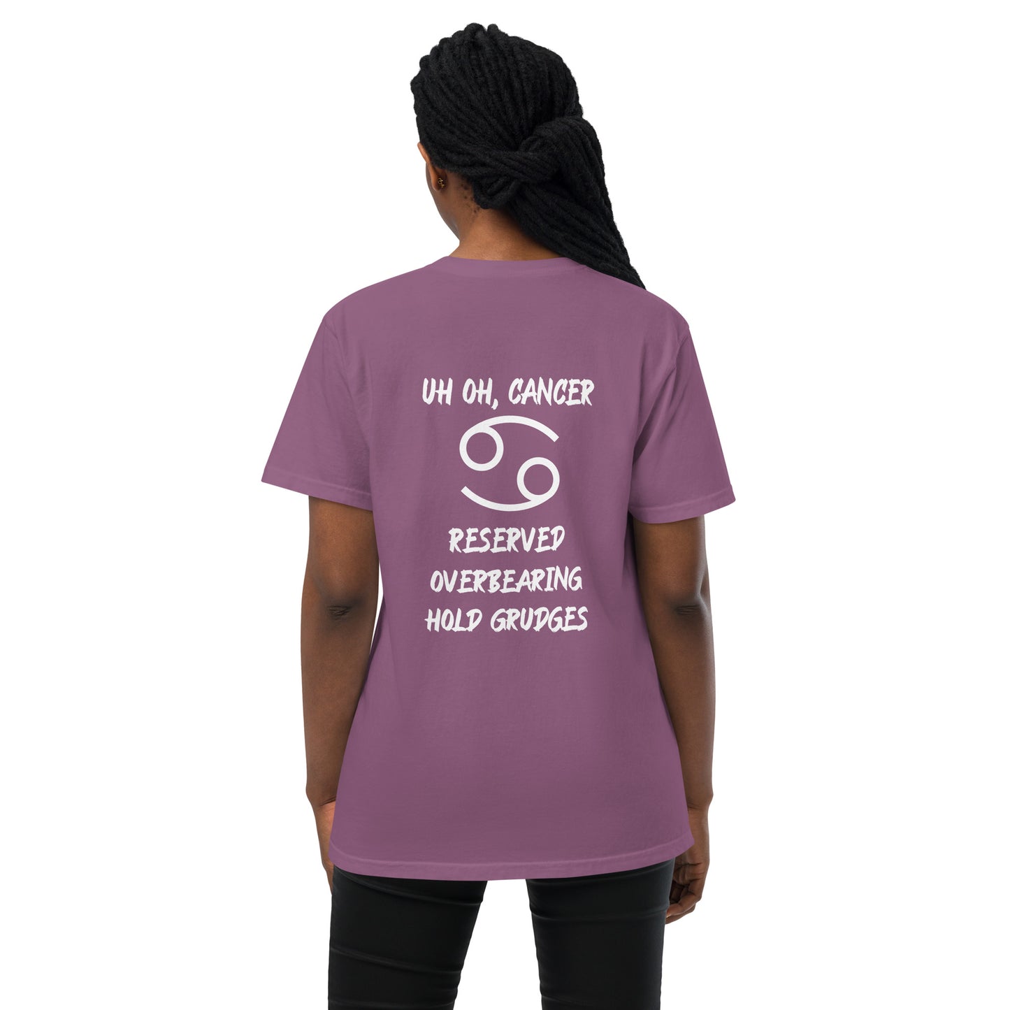 “Uh Oh, Cancer” Unisex Garment-Dyed Pocket T-Shirt