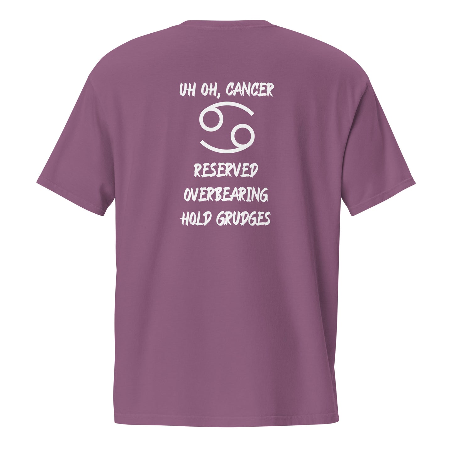 “Uh Oh, Cancer” Unisex Garment-Dyed Pocket T-Shirt