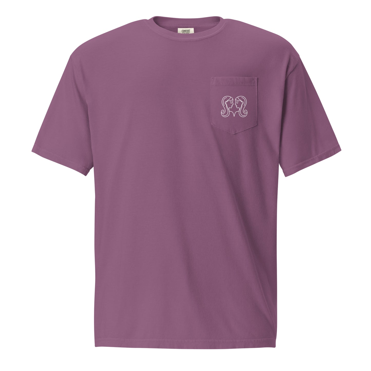 “Uh Oh, Gemini” Unisex Garment-Dyed Pocket T-Shirt