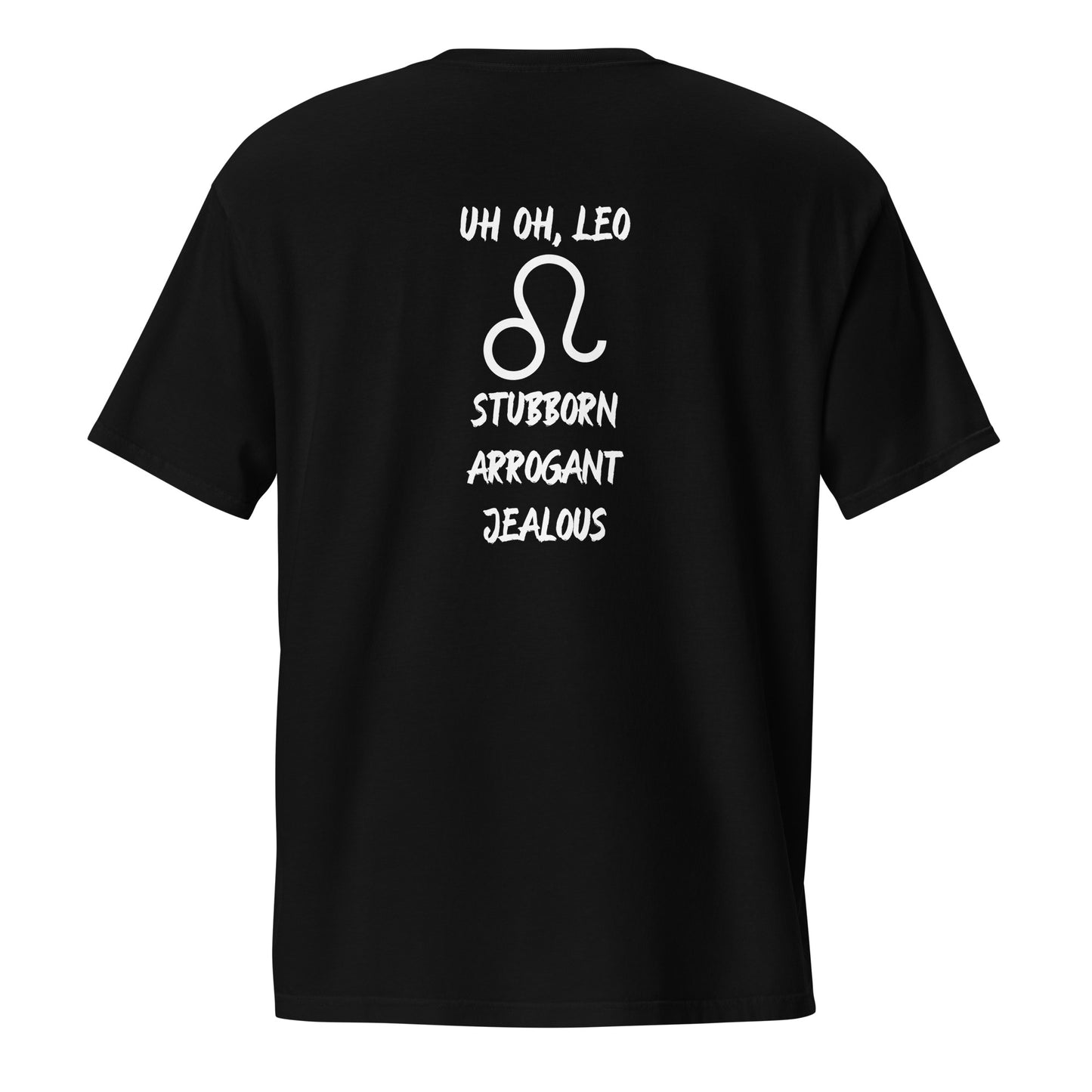 “Uh Oh, Leo” Unisex Garment-Dyed Pocket T-Shirt