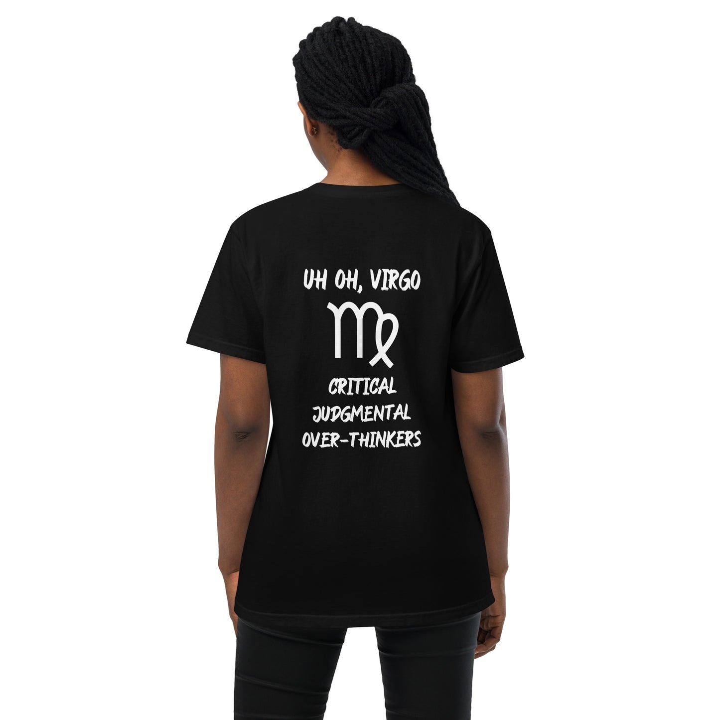 “Uh Oh, Virgo” Unisex Garment-Dyed Pocket T-Shirt
