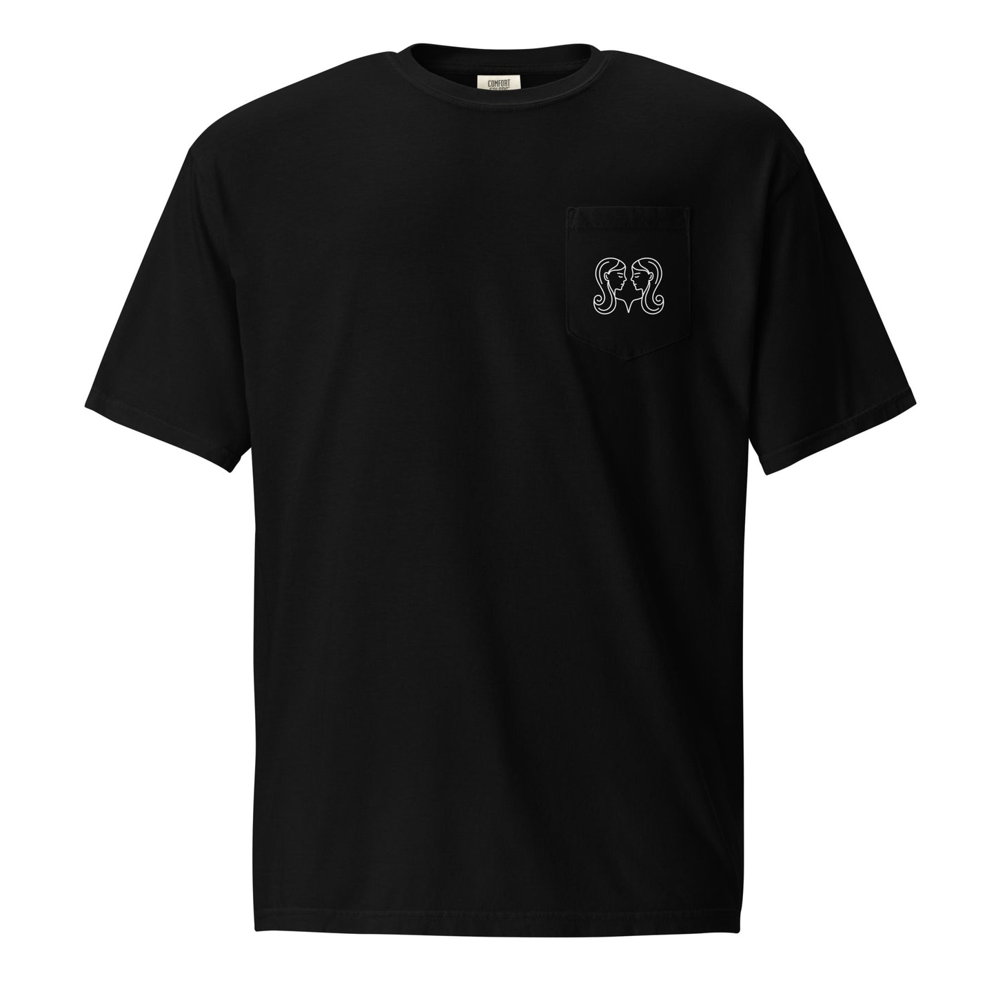 “Uh Oh, Gemini” Unisex Garment-Dyed Pocket T-Shirt