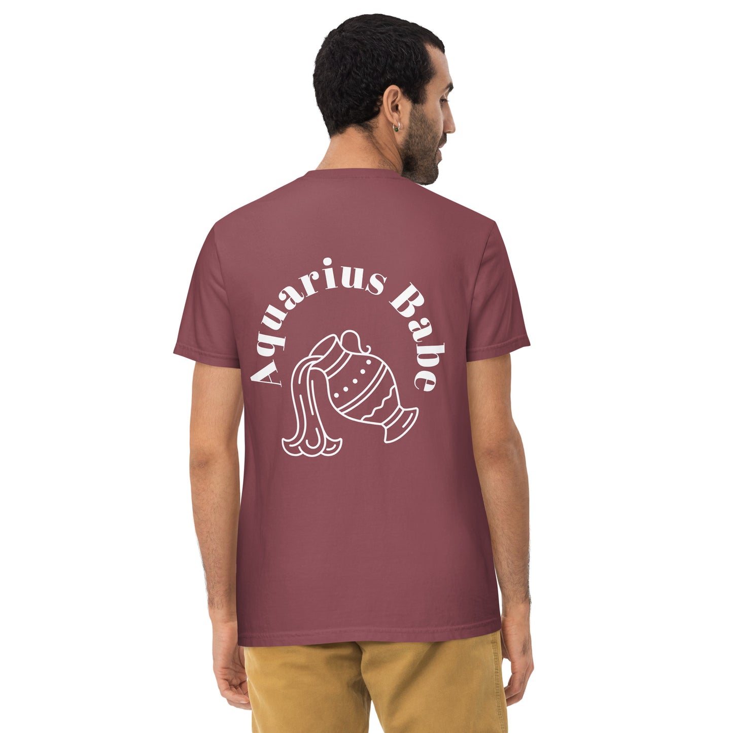 “Aquarius Babe” Unisex Garment-Dyed Pocket T-Shirt