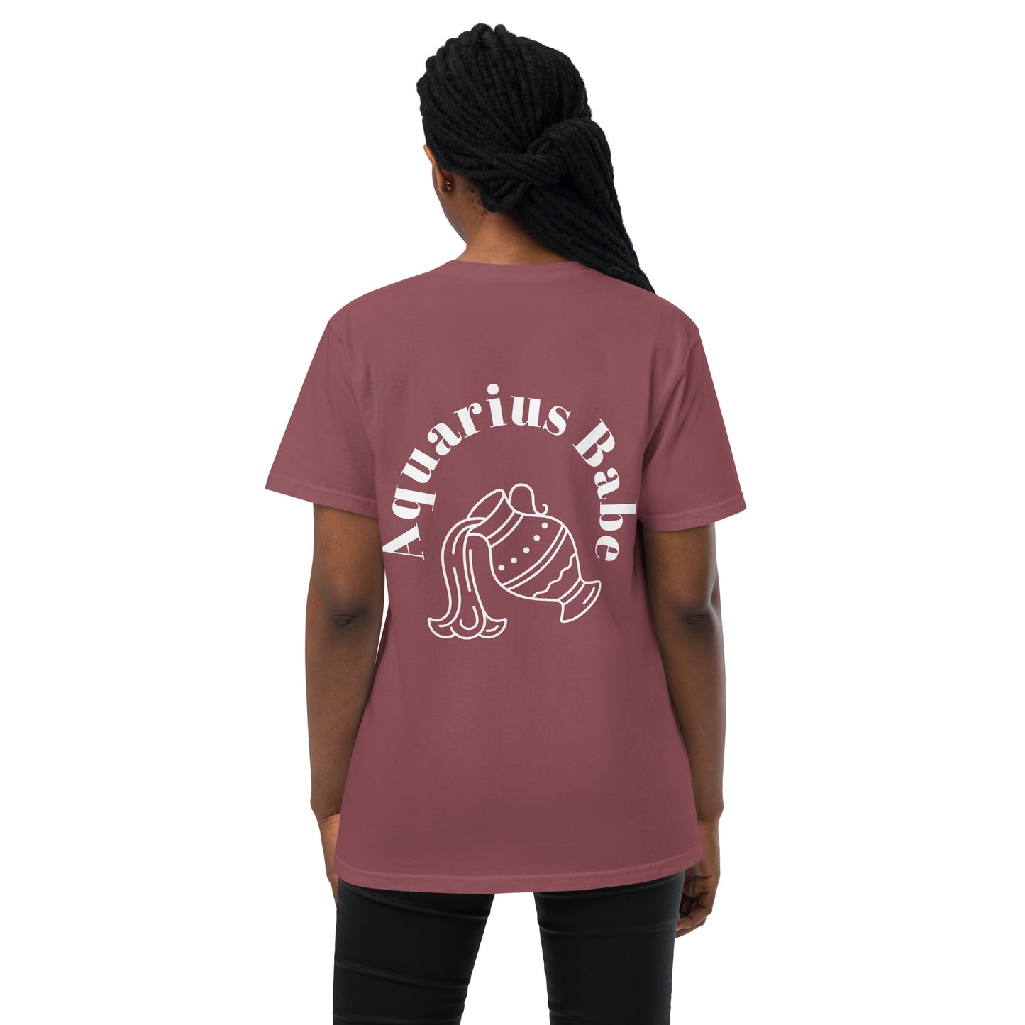 “Aquarius Babe” Unisex Garment-Dyed Pocket T-Shirt