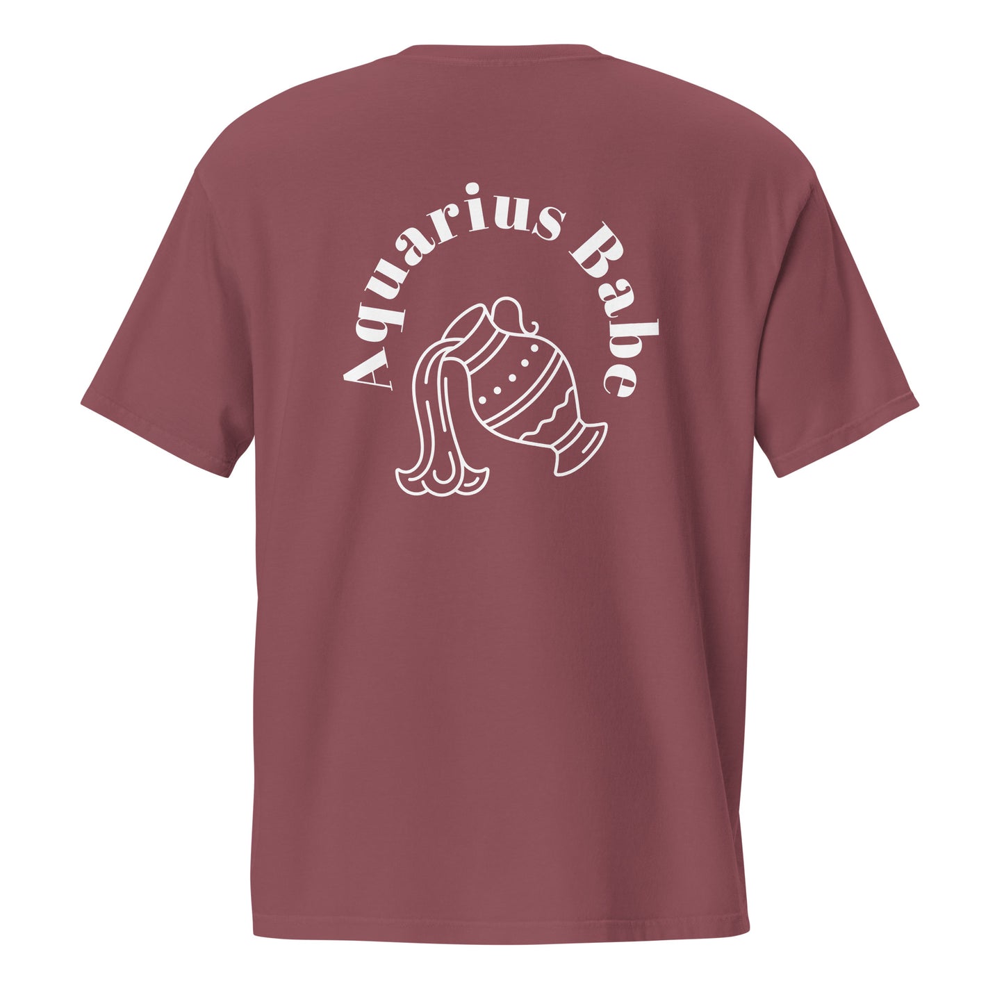 “Aquarius Babe” Unisex Garment-Dyed Pocket T-Shirt