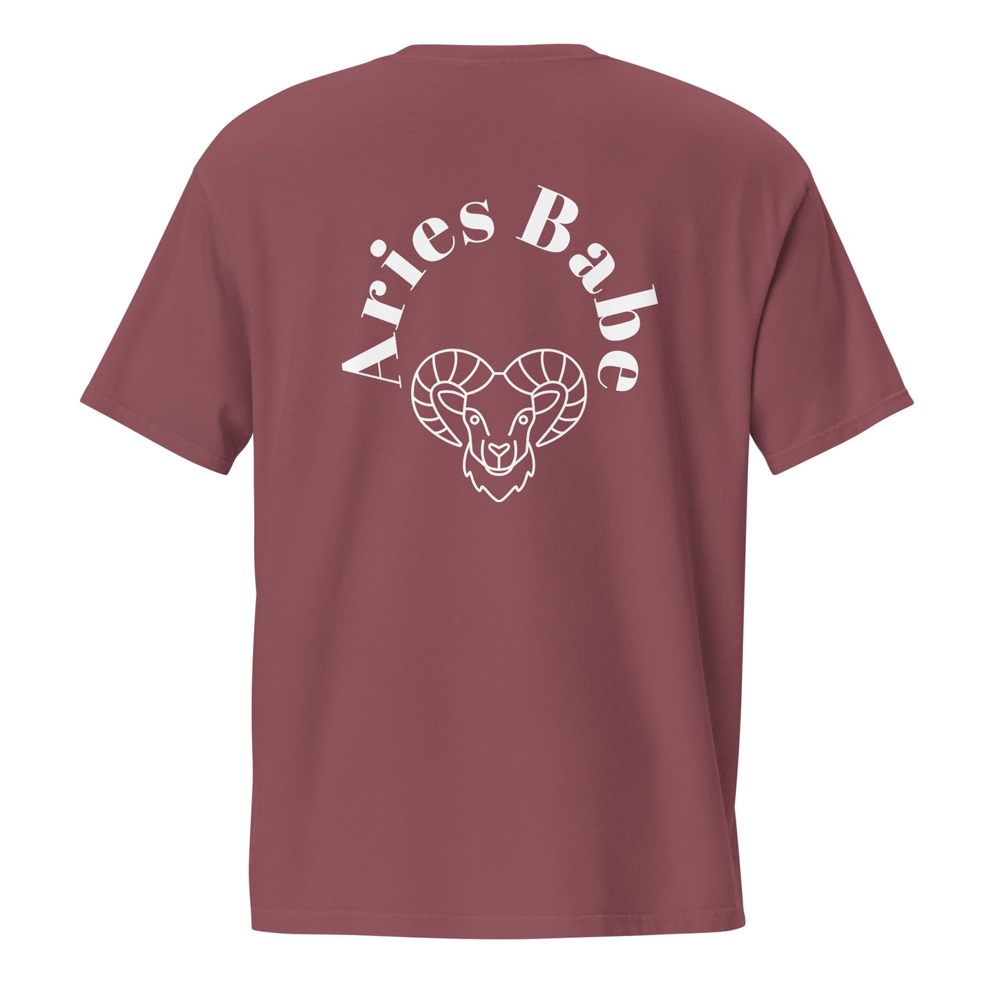“Aries Babe” Unisex Garment-Dyed Pocket T-Shirt