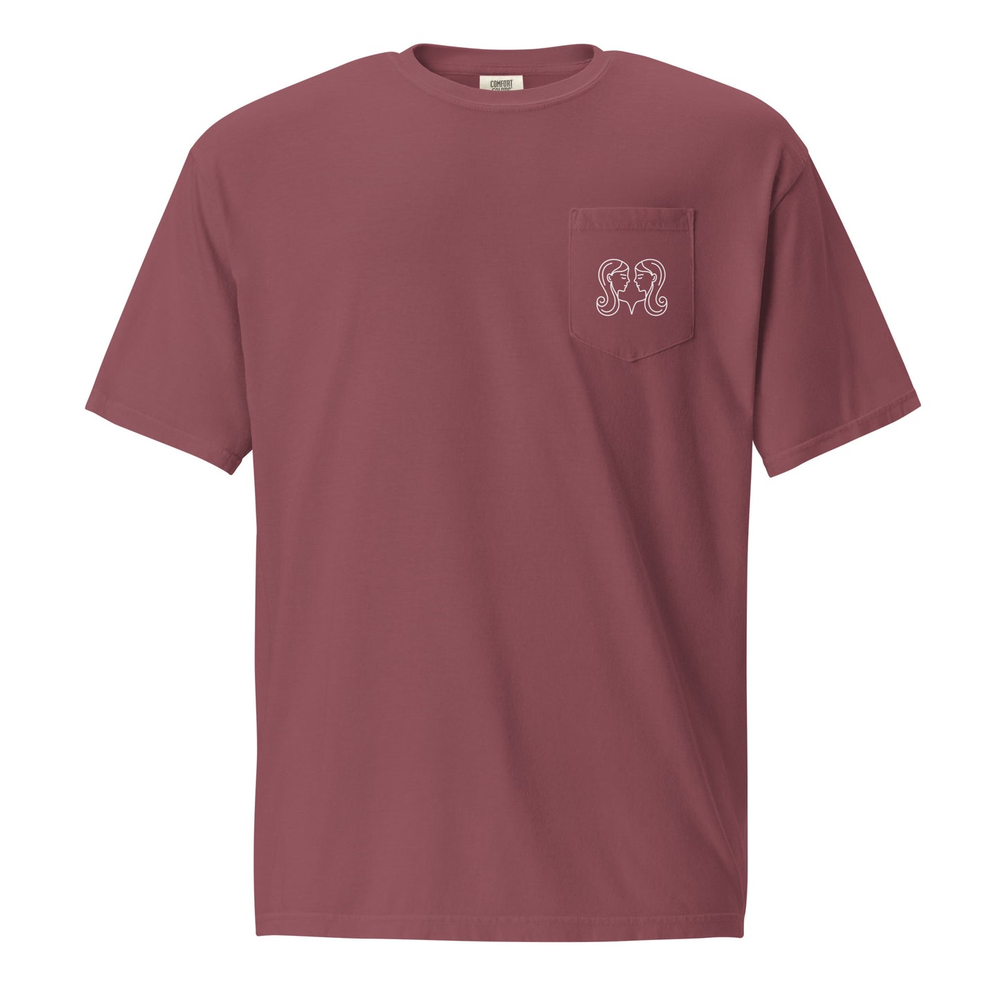 “Uh Oh, Gemini” Unisex Garment-Dyed Pocket T-Shirt