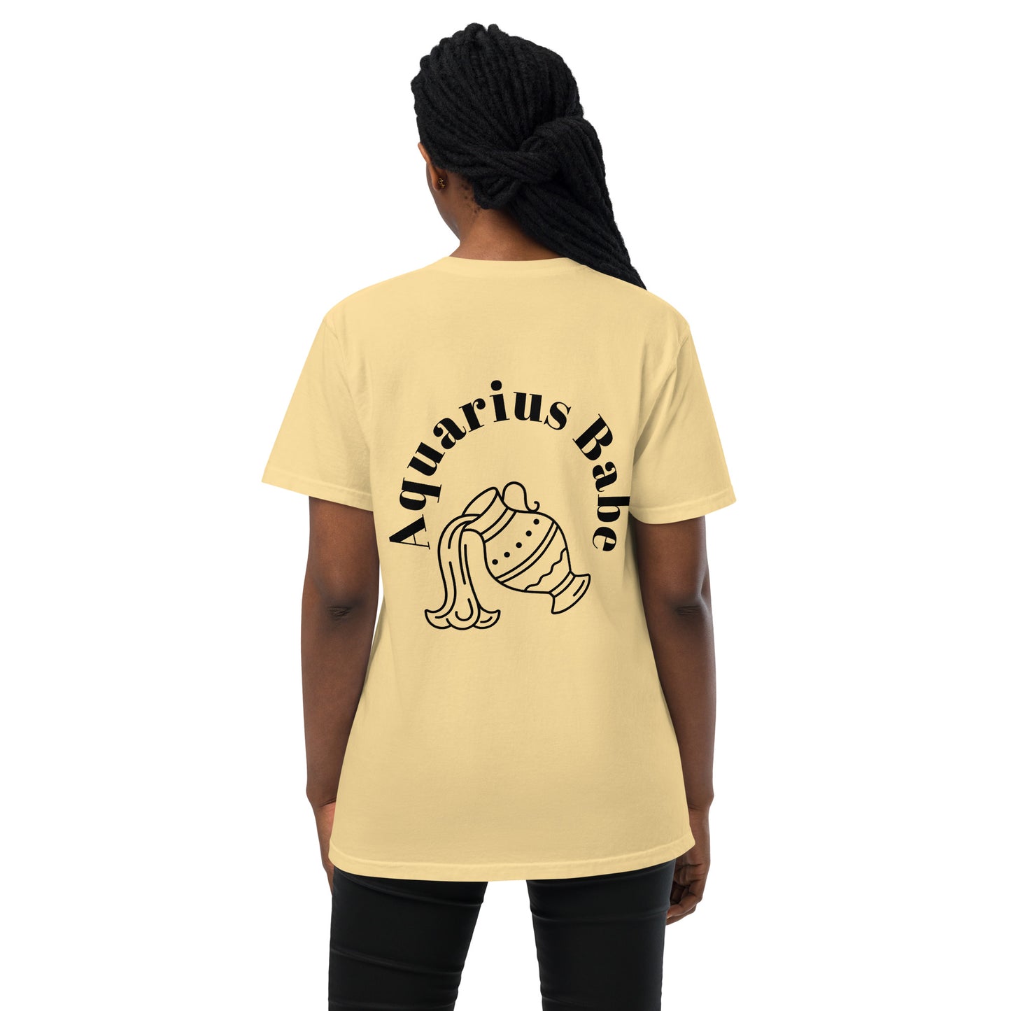 “Aquarius Babe” Unisex Garment-Dyed Pocket T-Shirt