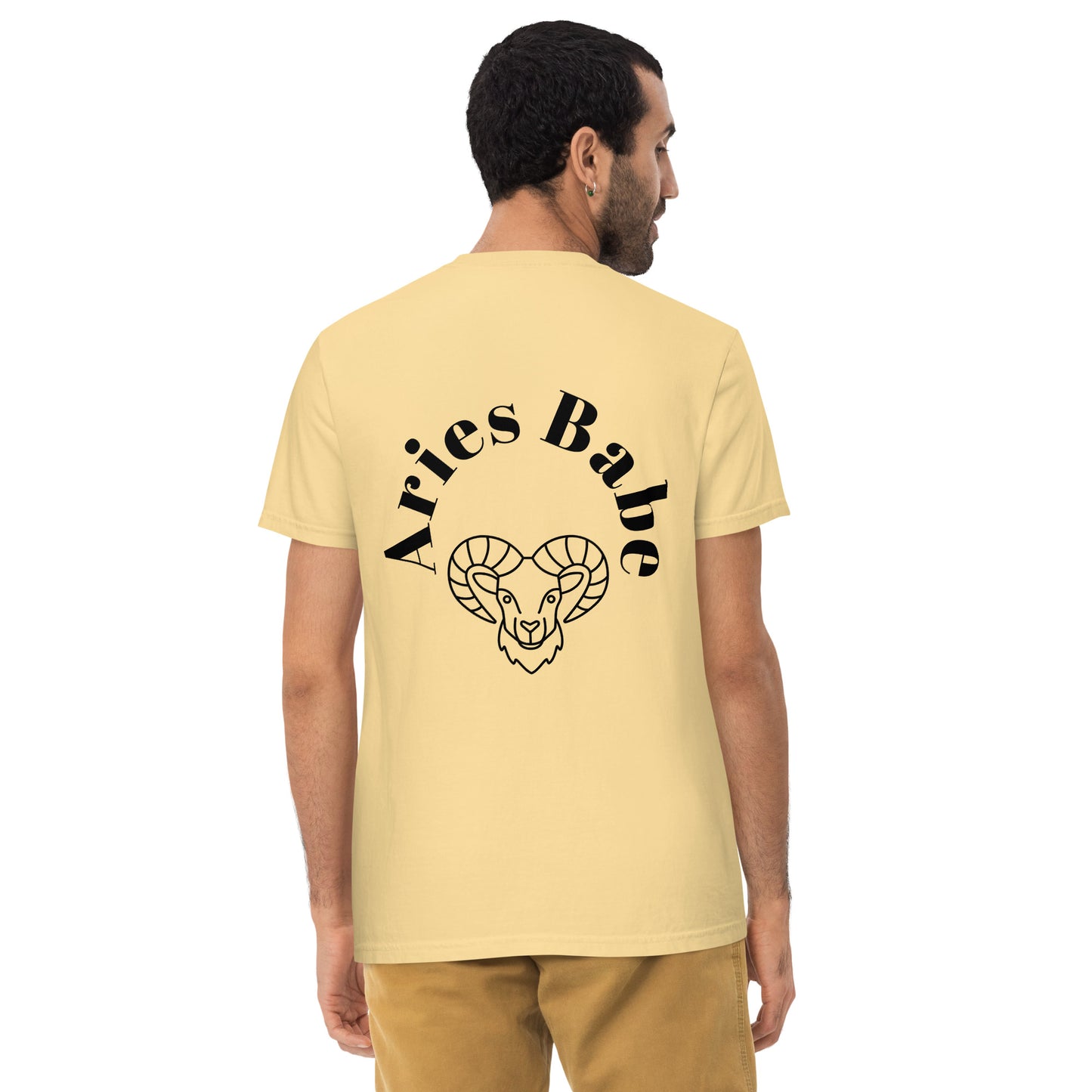 “Aries Babe” Unisex Garment-Dyed Pocket T-Shirt