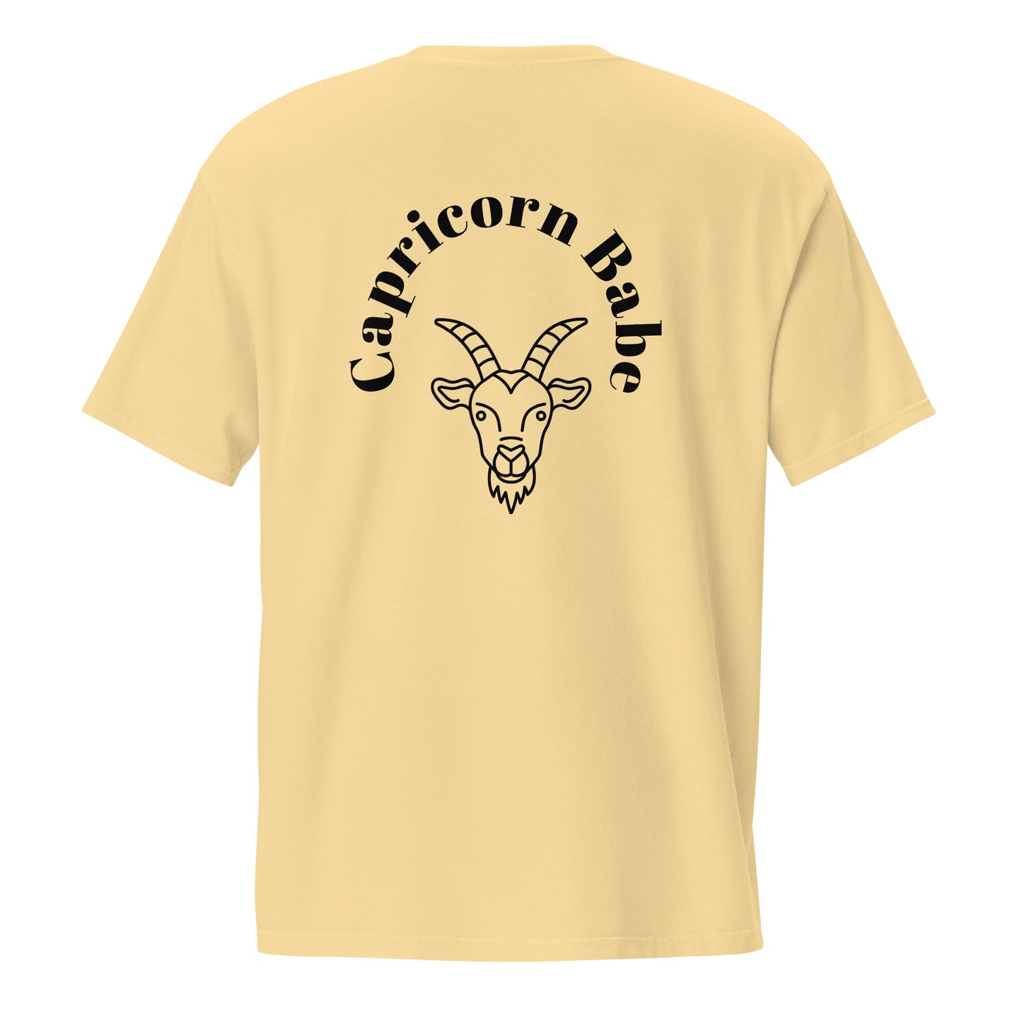 “Capricorn Babe” Unisex Garment-Dyed Pocket T-Shirt