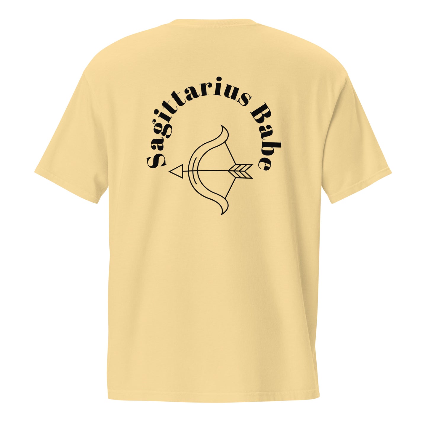 “Sagittarius Babe” Unisex Garment-Dyed Pocket T-Shirt
