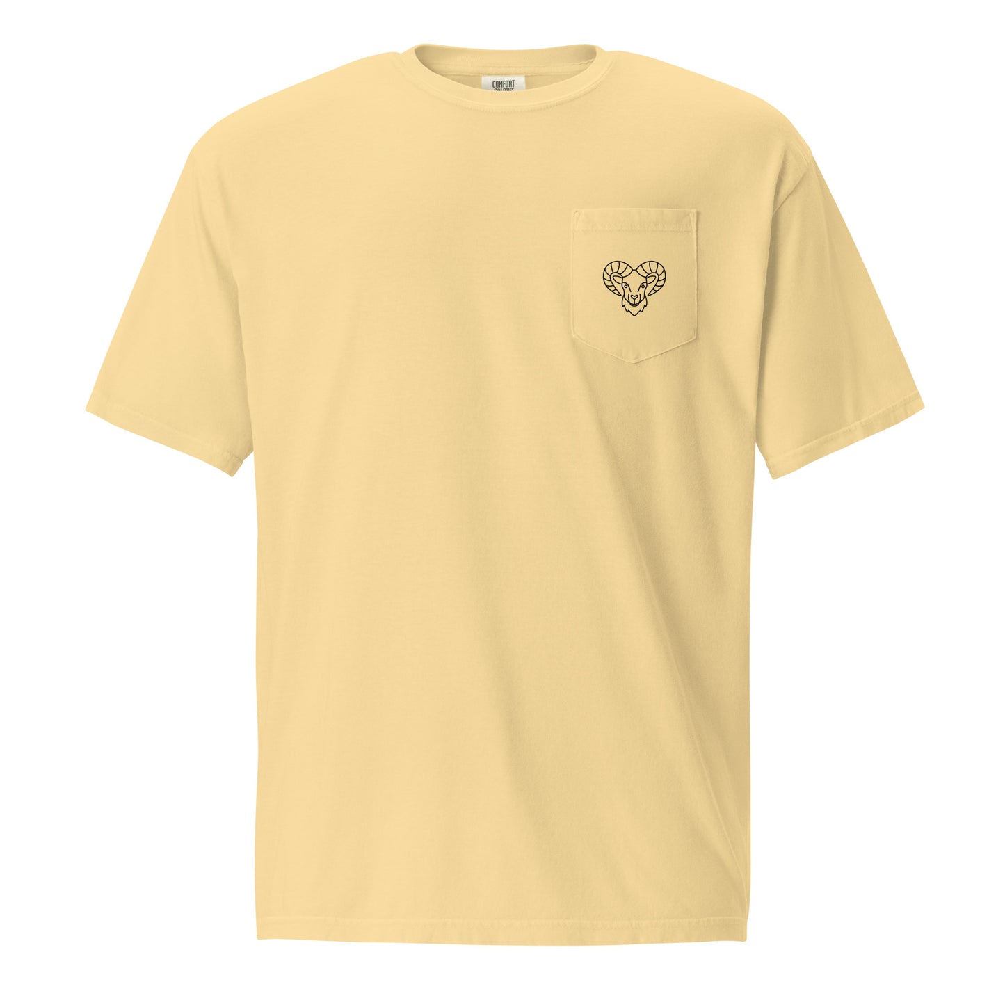 “Uh Oh, Aries” Unisex Garment-Dyed Pocket T-Shirt
