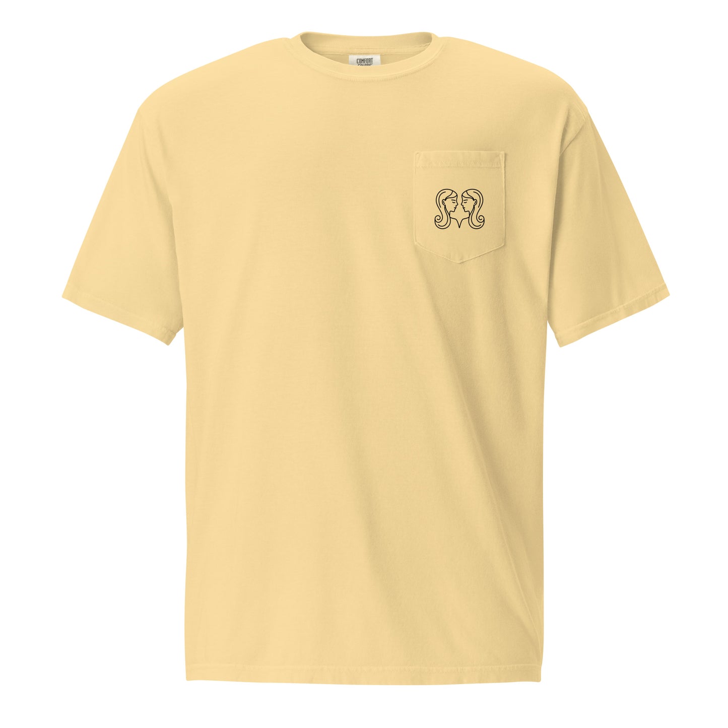 “Uh Oh, Gemini” Unisex Garment-Dyed Pocket T-Shirt