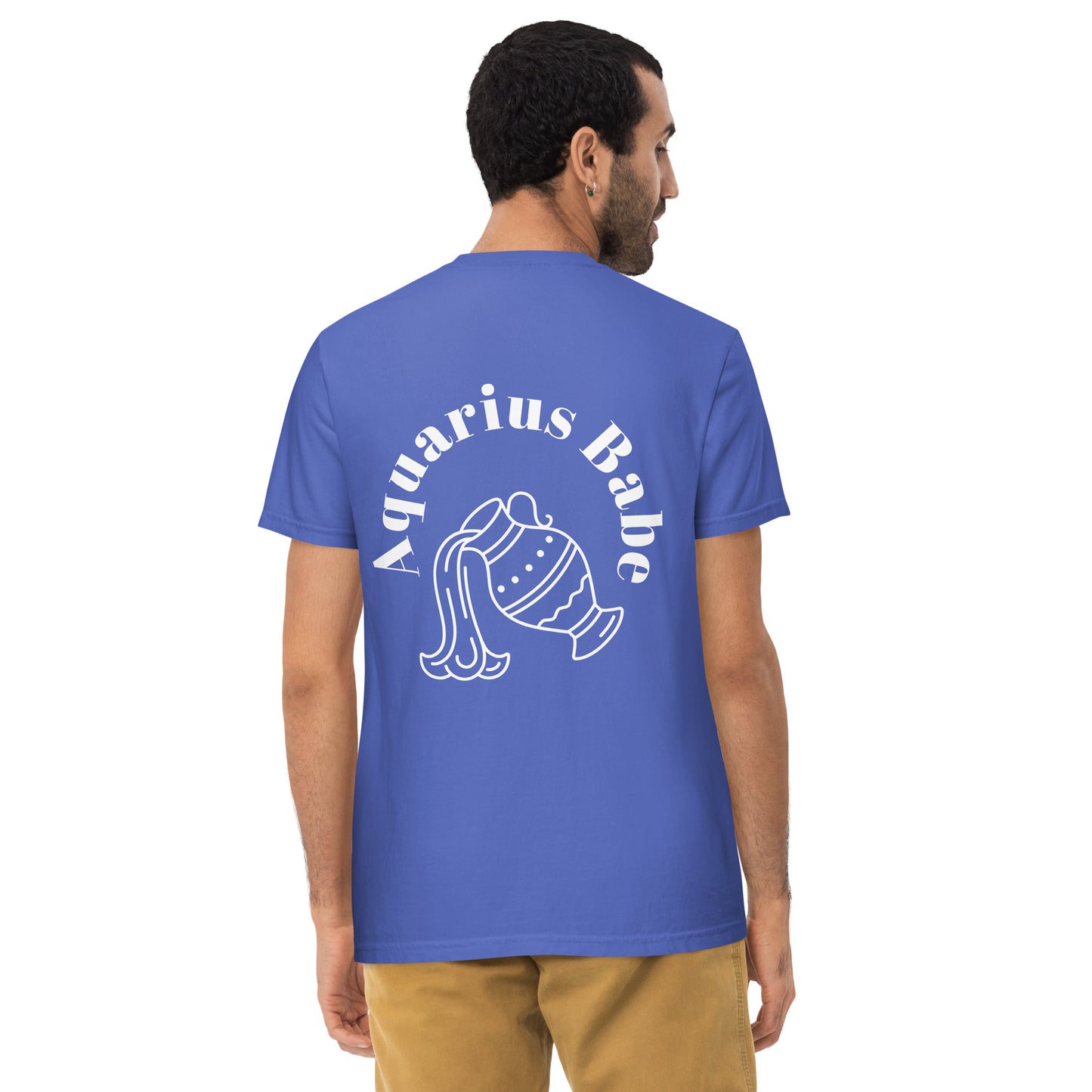 “Aquarius Babe” Unisex Garment-Dyed Pocket T-Shirt
