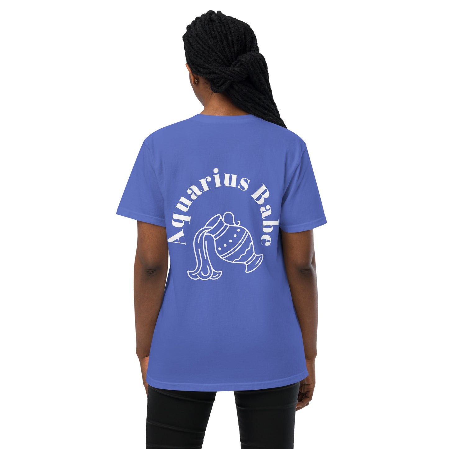 “Aquarius Babe” Unisex Garment-Dyed Pocket T-Shirt