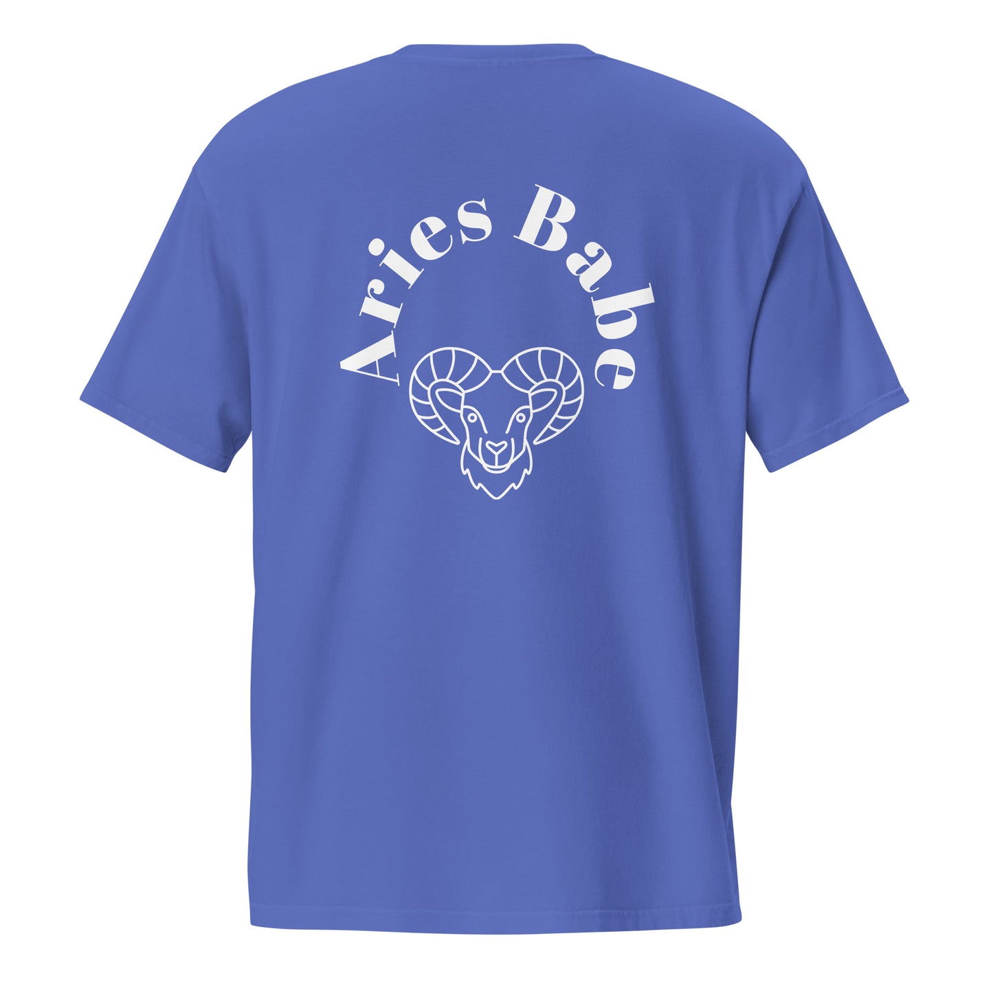 “Aries Babe” Unisex Garment-Dyed Pocket T-Shirt