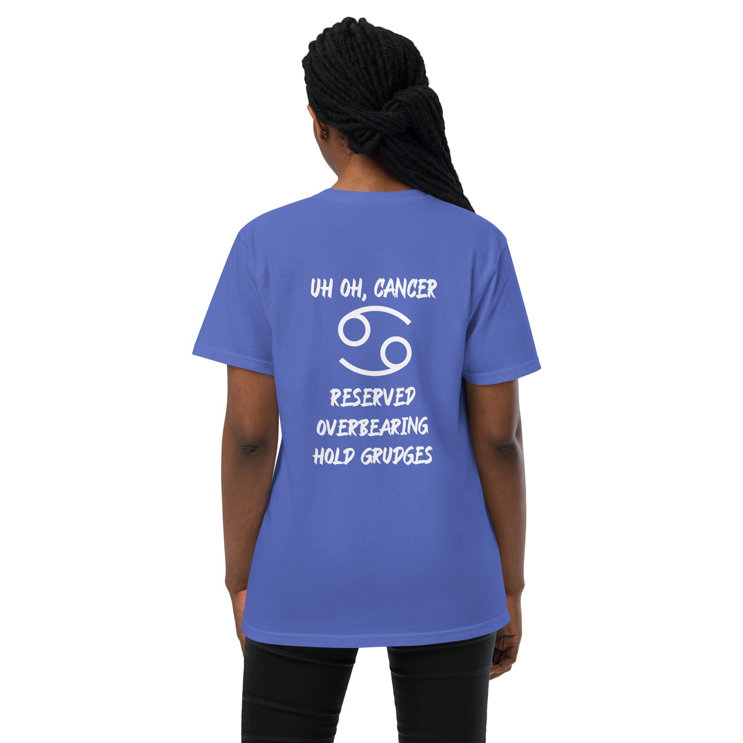 “Uh Oh, Cancer” Unisex Garment-Dyed Pocket T-Shirt