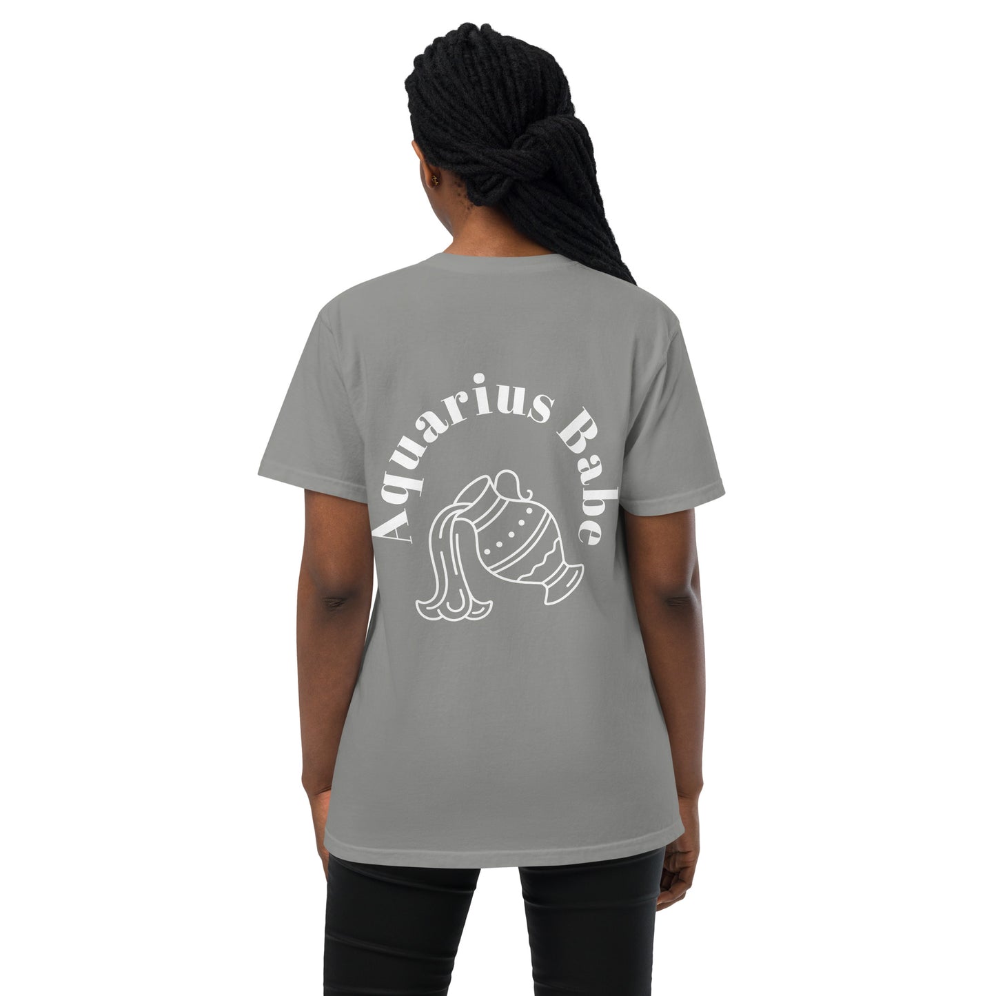 “Aquarius Babe” Unisex Garment-Dyed Pocket T-Shirt