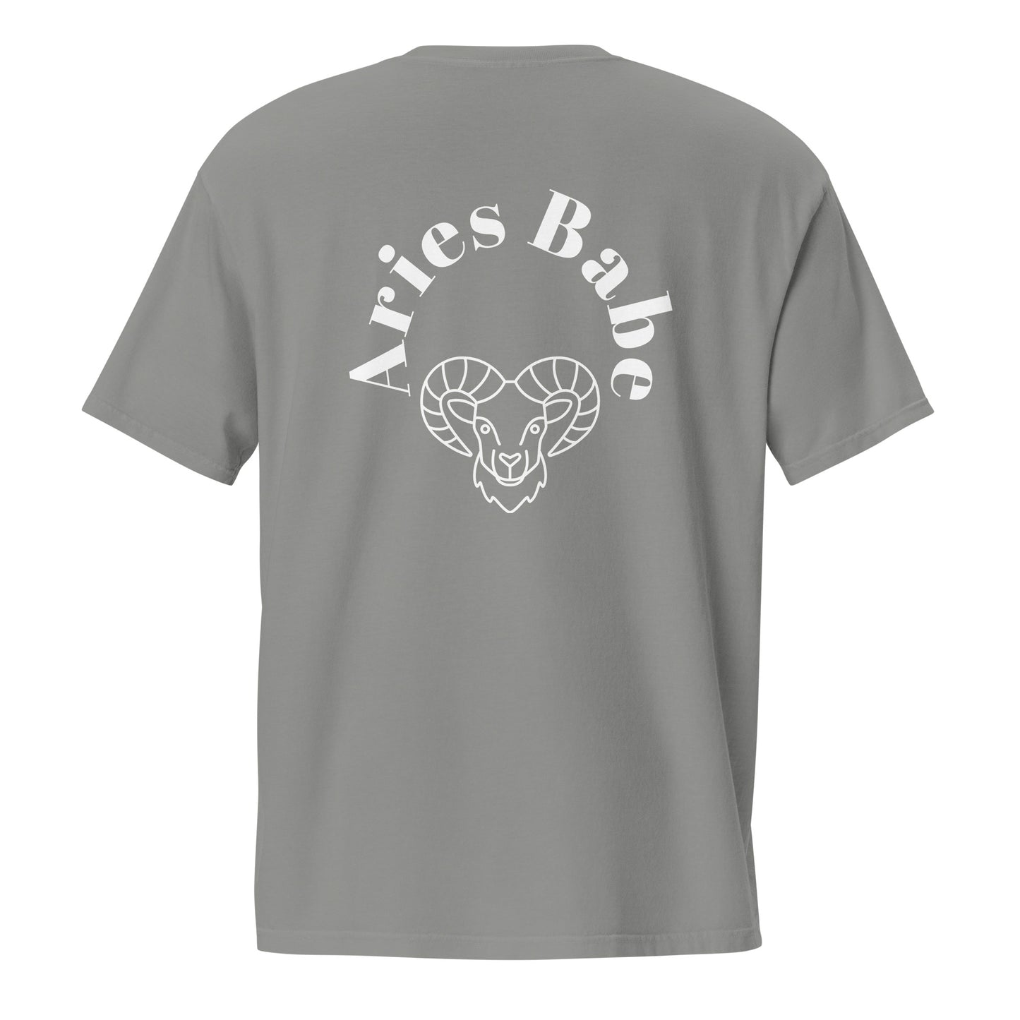 “Aries Babe” Unisex Garment-Dyed Pocket T-Shirt