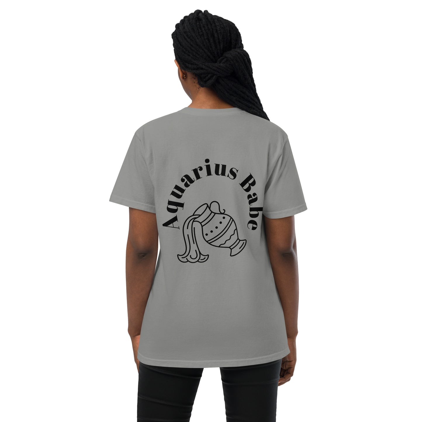 “Aquarius Babe” Unisex Garment-Dyed Pocket T-Shirt