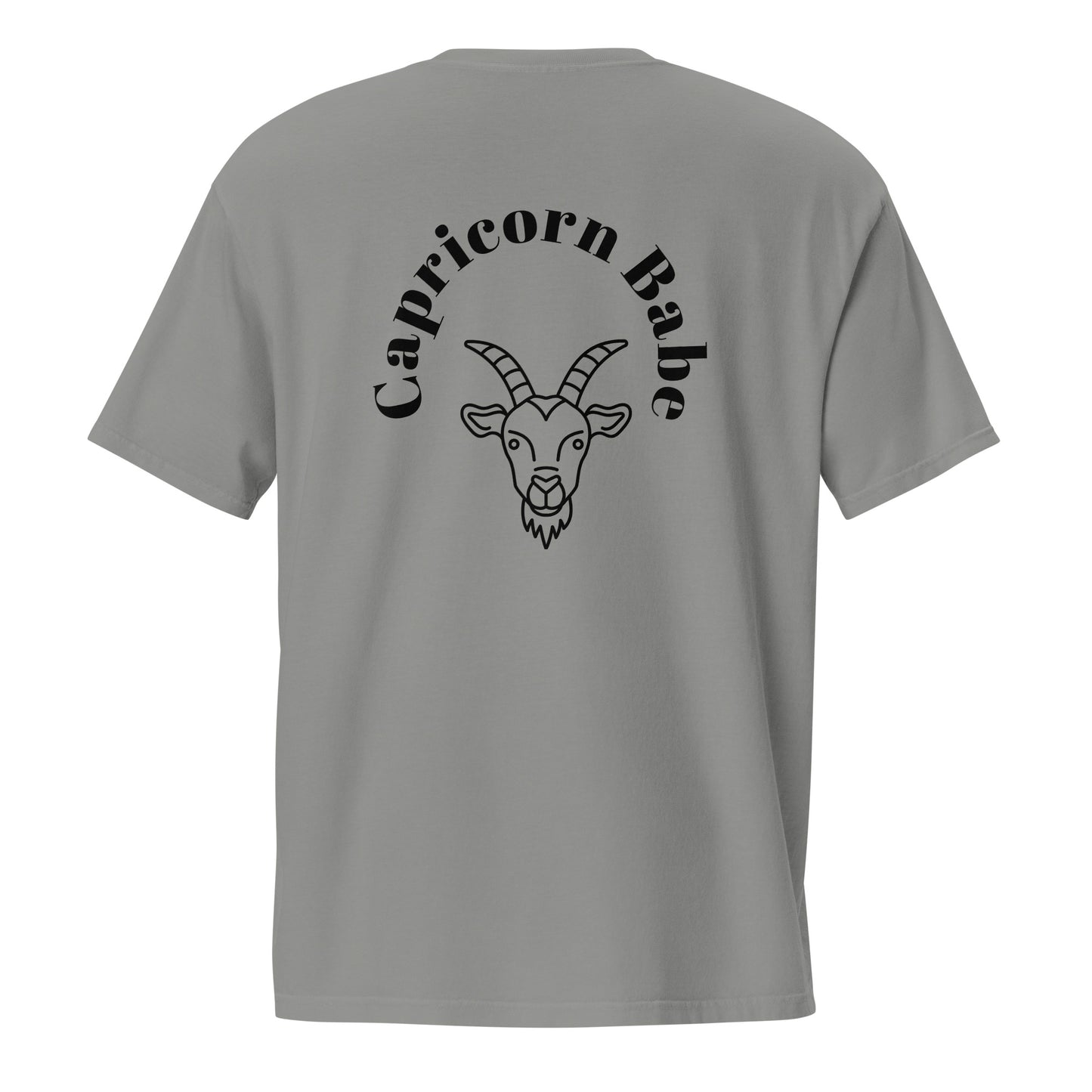“Capricorn Babe” Unisex Garment-Dyed Pocket T-Shirt