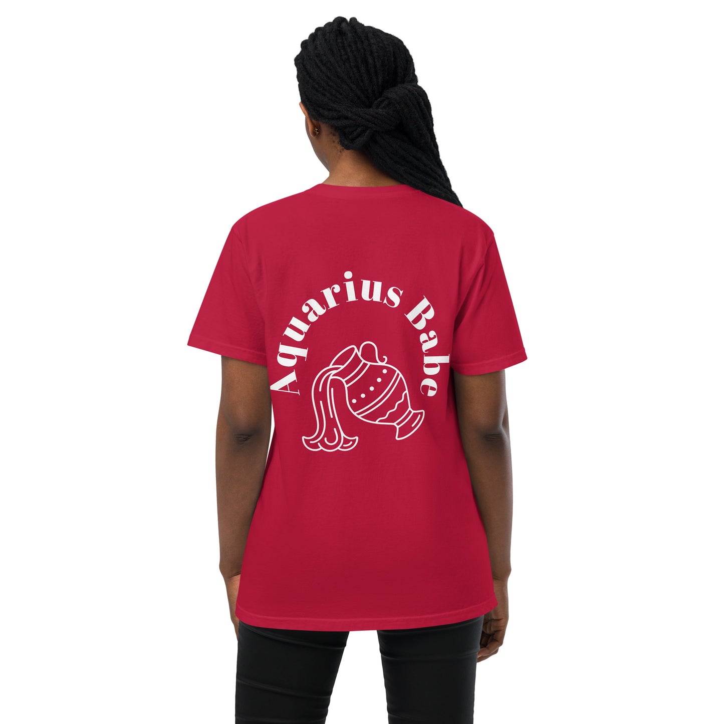 “Aquarius Babe” Unisex Garment-Dyed Pocket T-Shirt