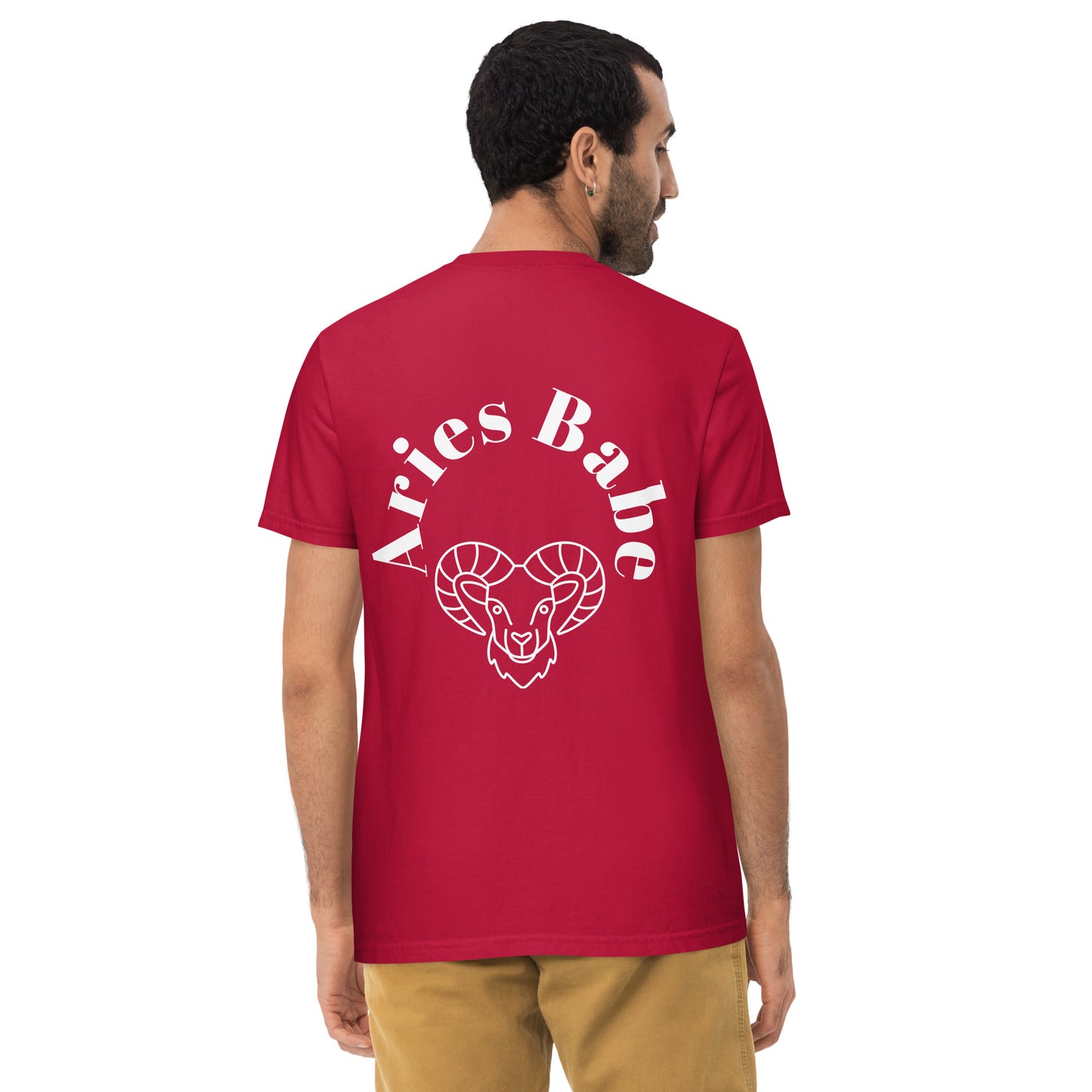 “Aries Babe” Unisex Garment-Dyed Pocket T-Shirt