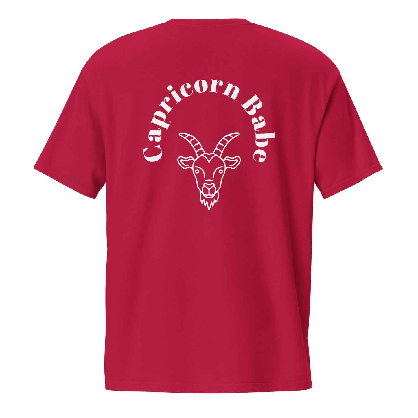 “Capricorn Babe” Unisex Garment-Dyed Pocket T-Shirt