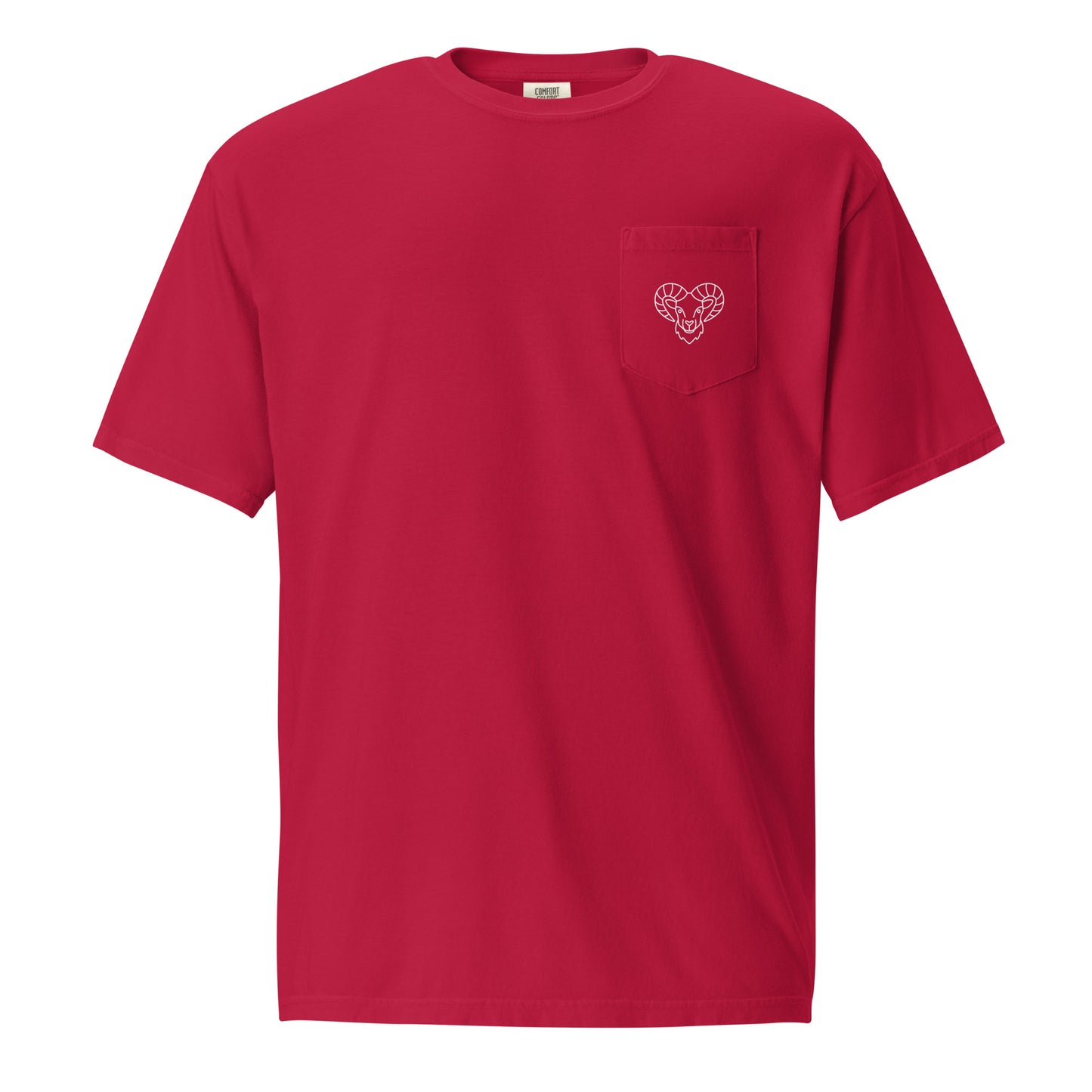 “Uh Oh, Aries” Unisex Garment-Dyed Pocket T-Shirt