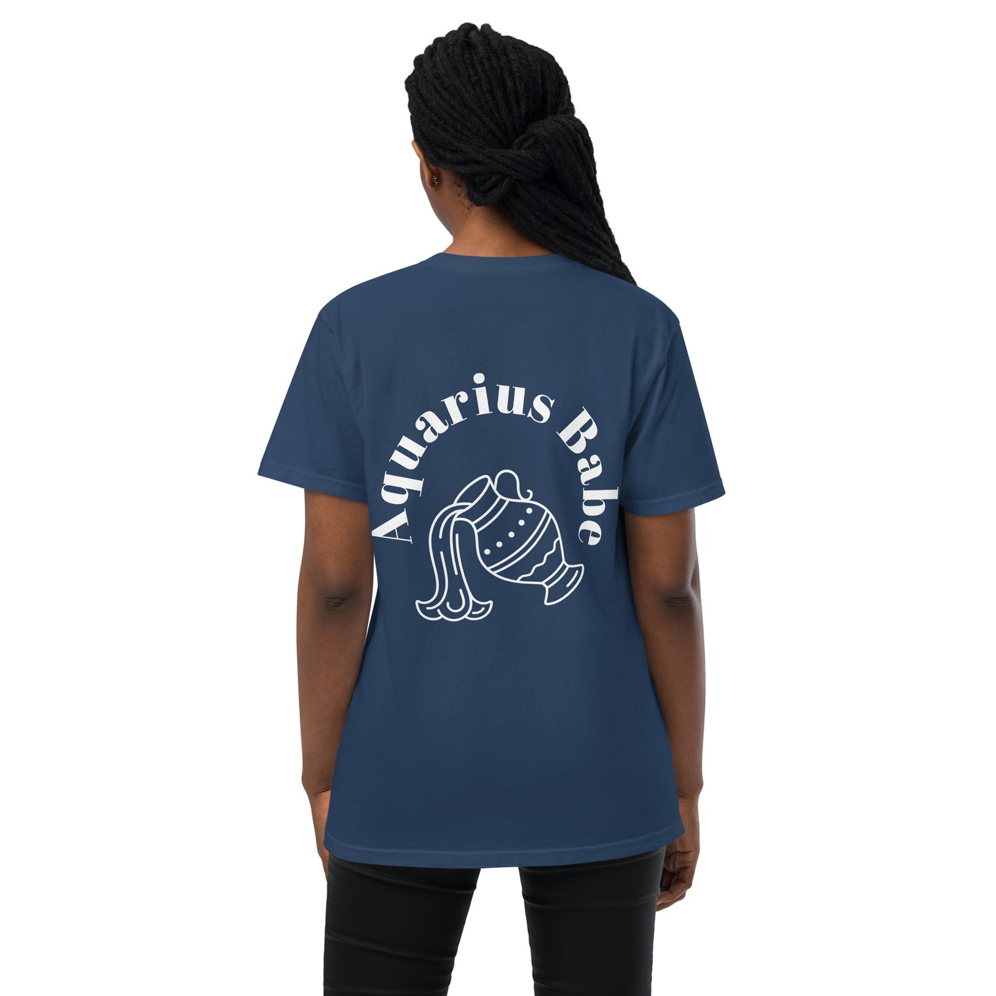 “Aquarius Babe” Unisex Garment-Dyed Pocket T-Shirt