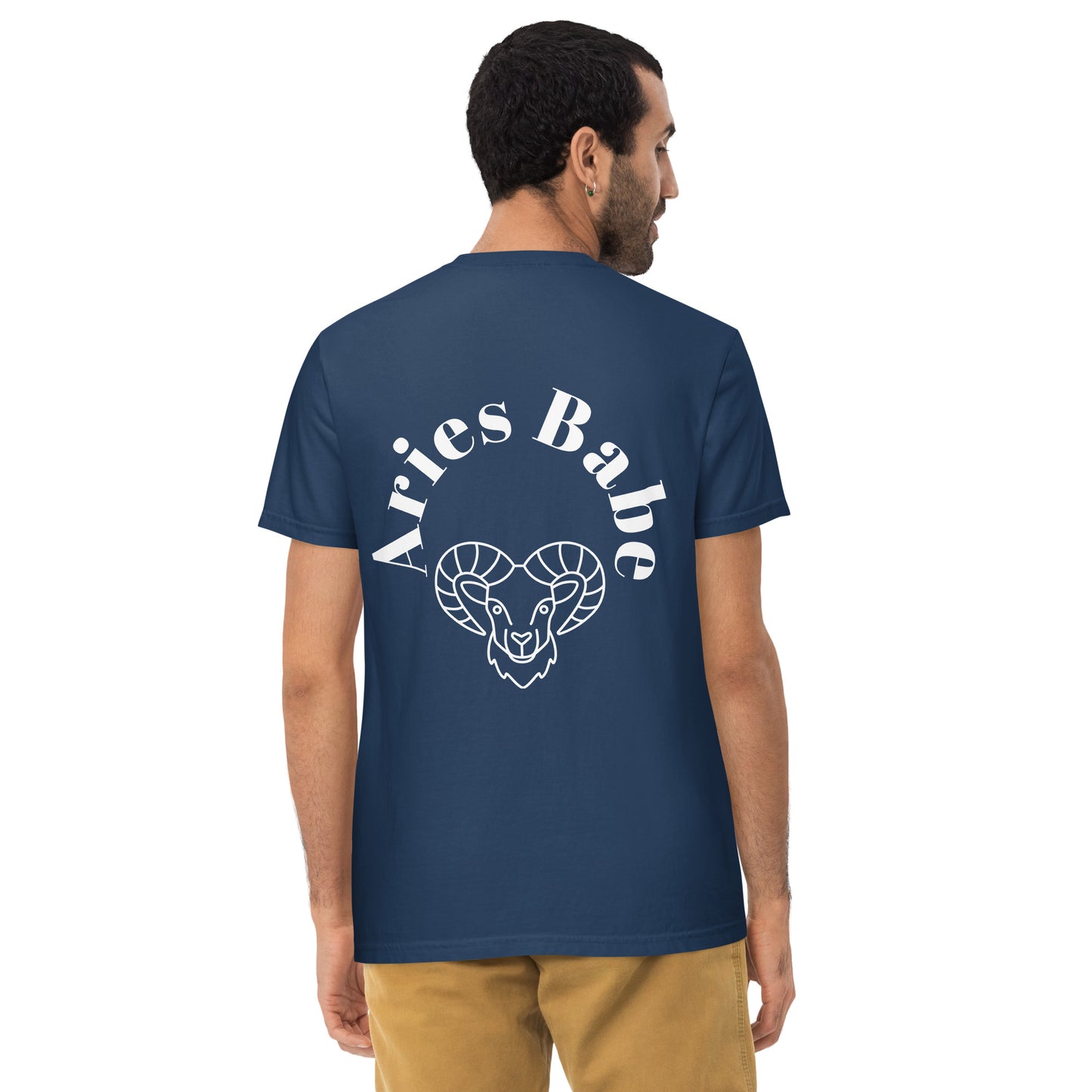 “Aries Babe” Unisex Garment-Dyed Pocket T-Shirt