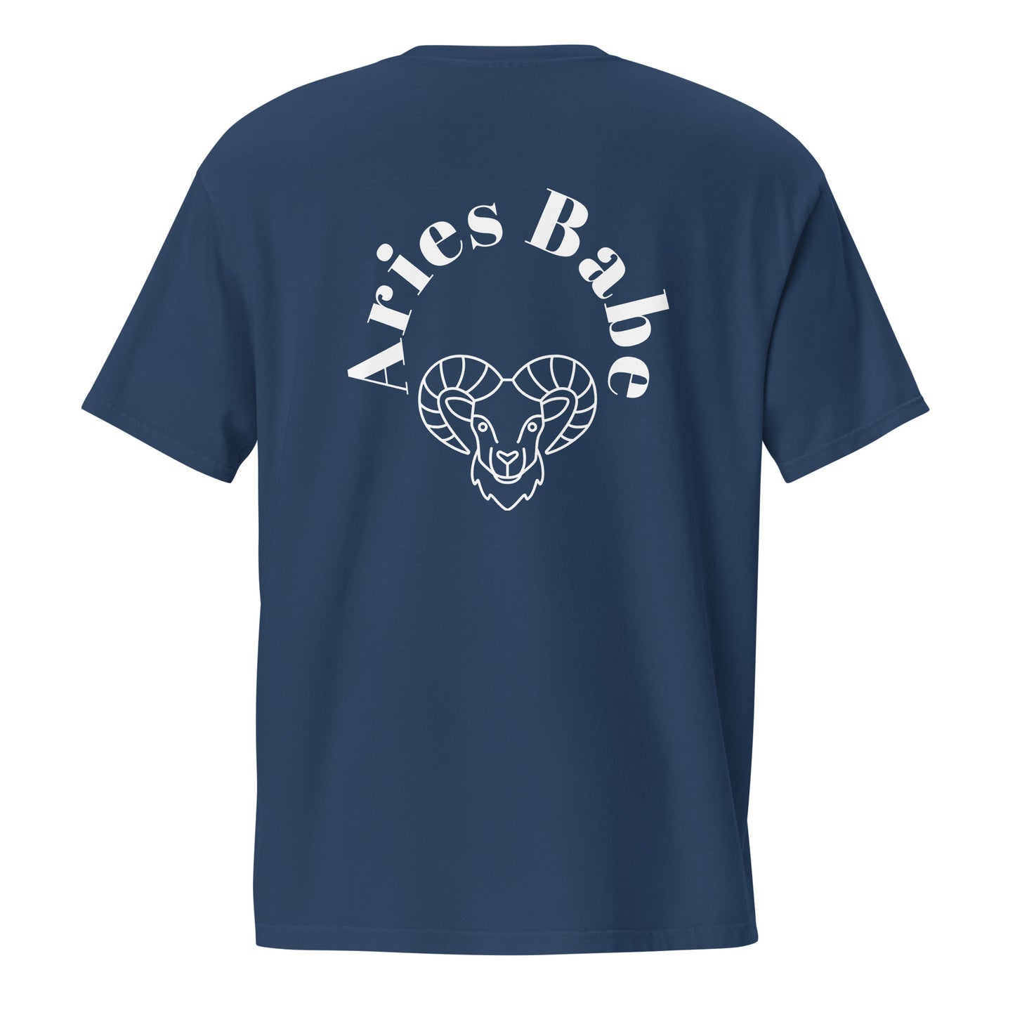 “Aries Babe” Unisex Garment-Dyed Pocket T-Shirt