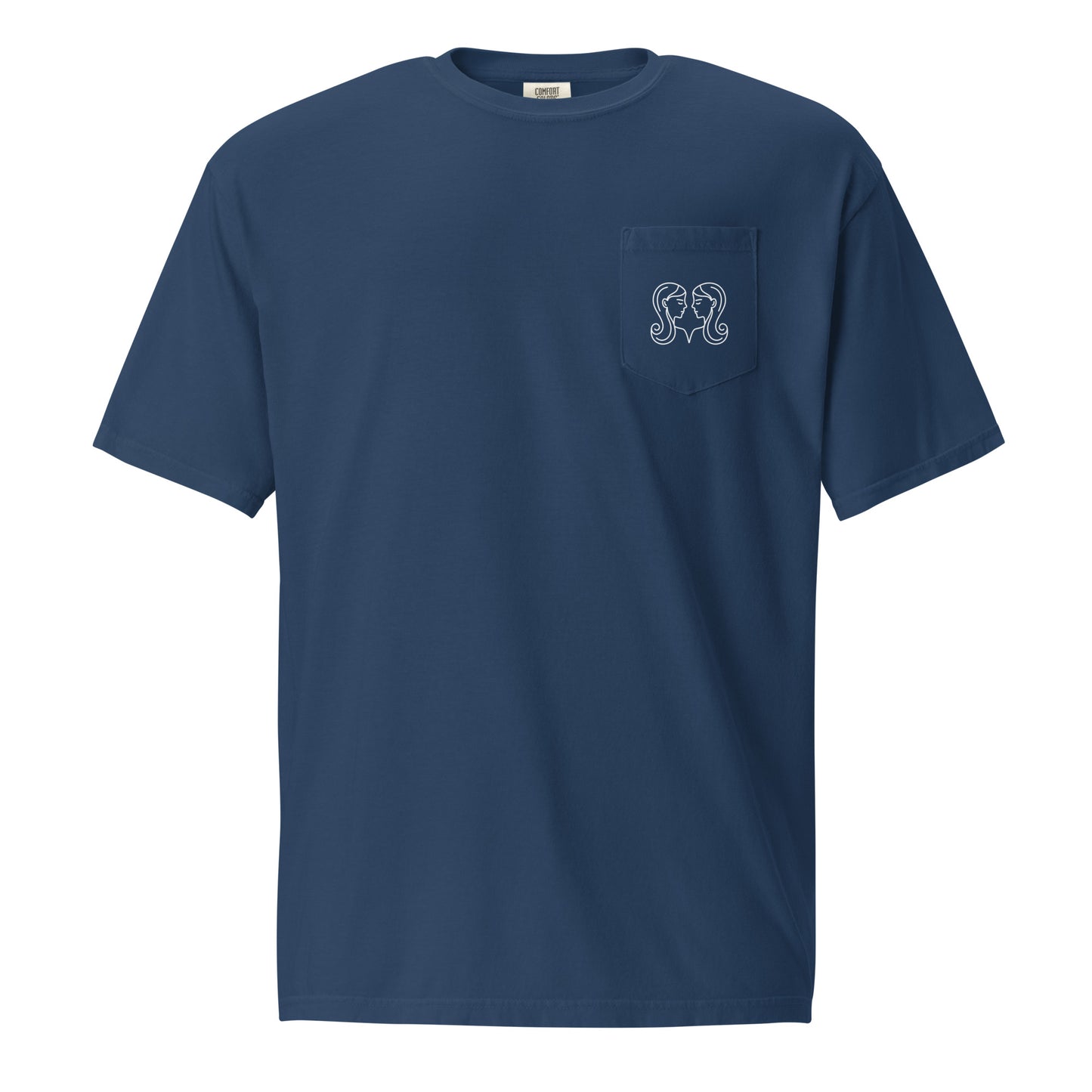 “Uh Oh, Gemini” Unisex Garment-Dyed Pocket T-Shirt