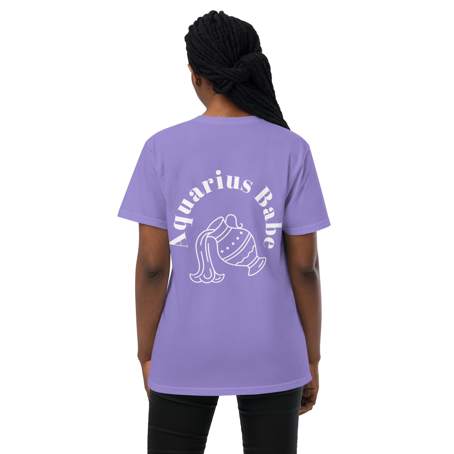 “Aquarius Babe” Unisex Garment-Dyed Pocket T-Shirt