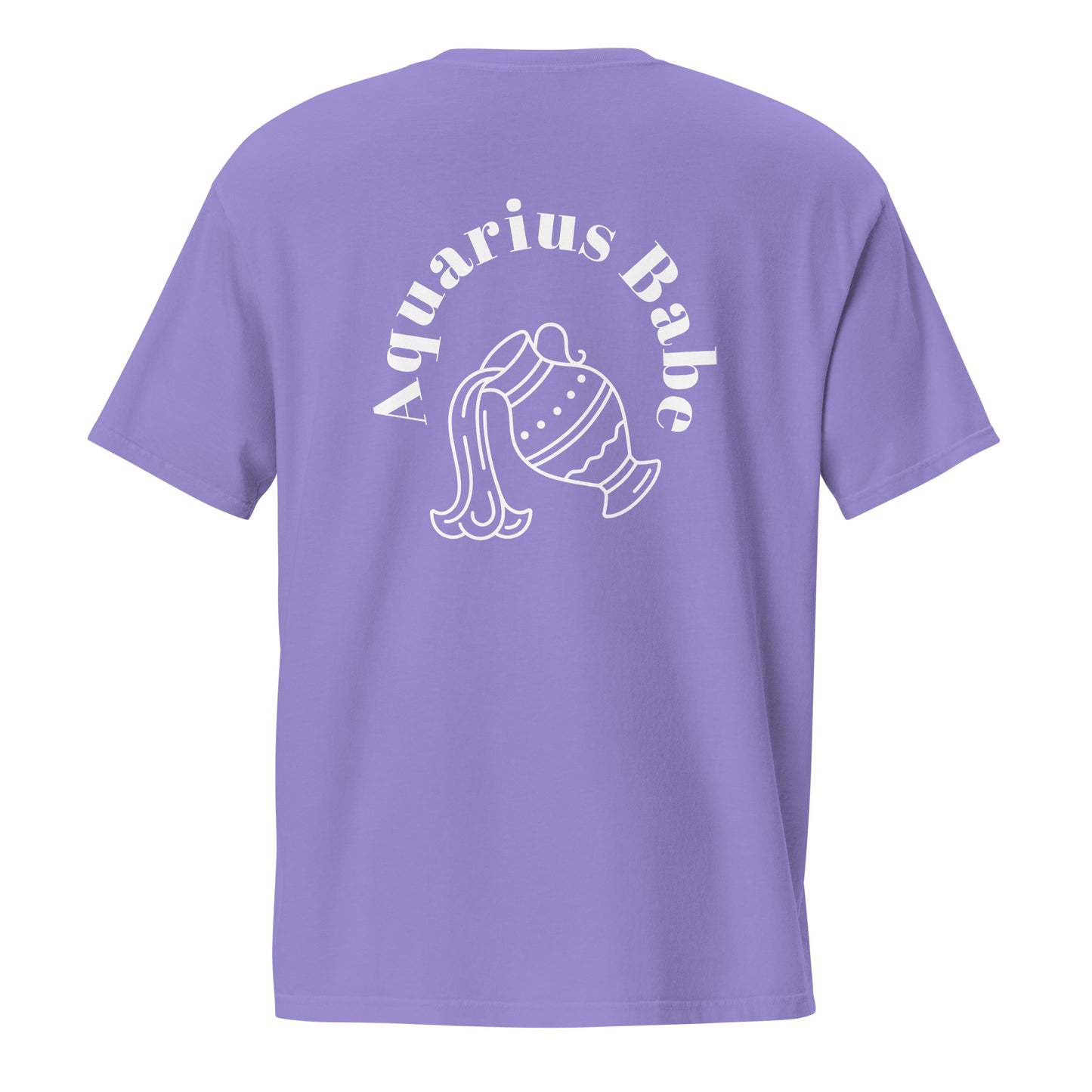 “Aquarius Babe” Unisex Garment-Dyed Pocket T-Shirt