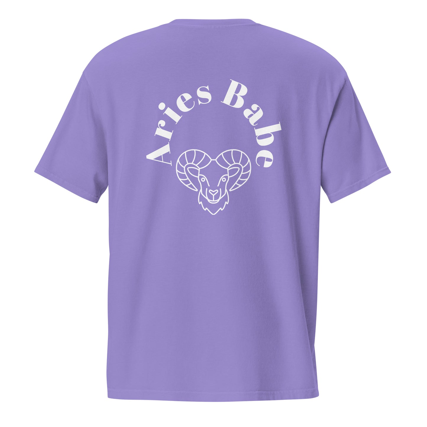 “Aries Babe” Unisex Garment-Dyed Pocket T-Shirt