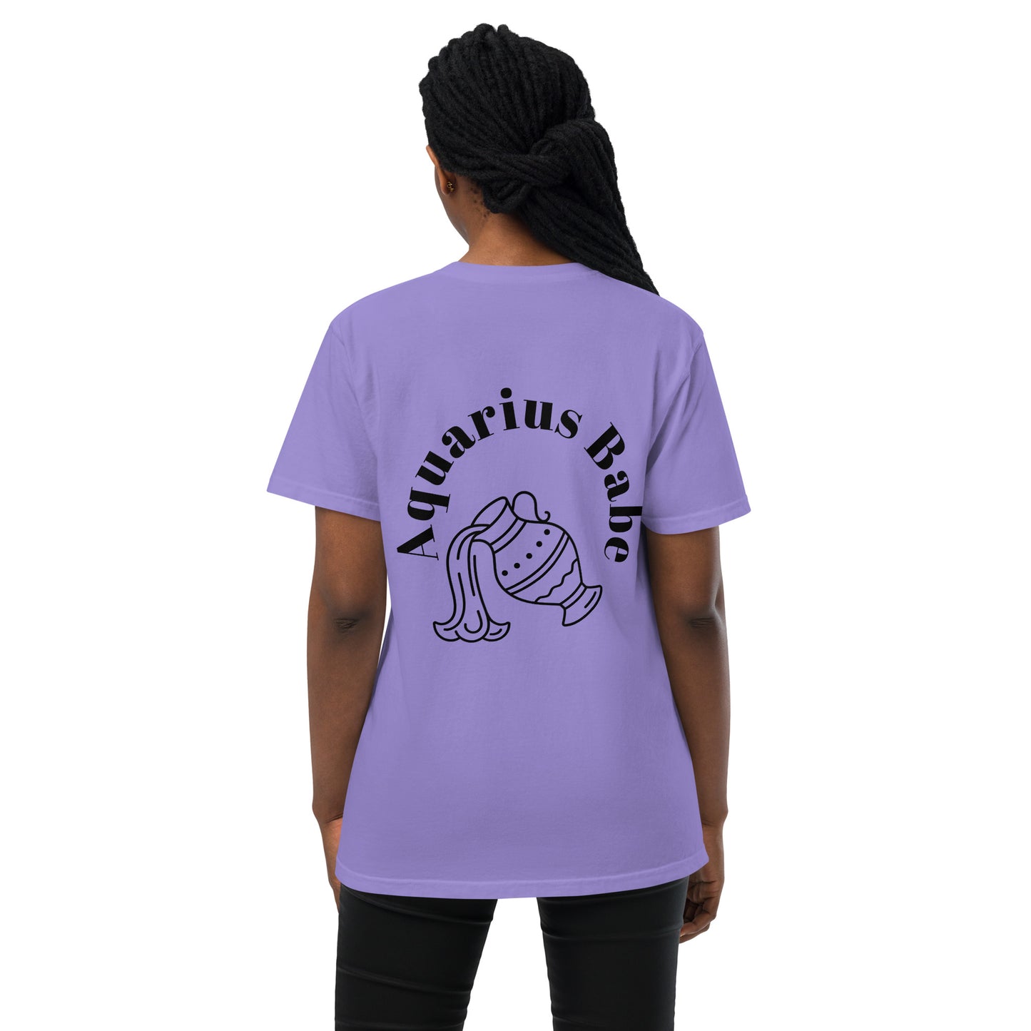 “Aquarius Babe” Unisex Garment-Dyed Pocket T-Shirt