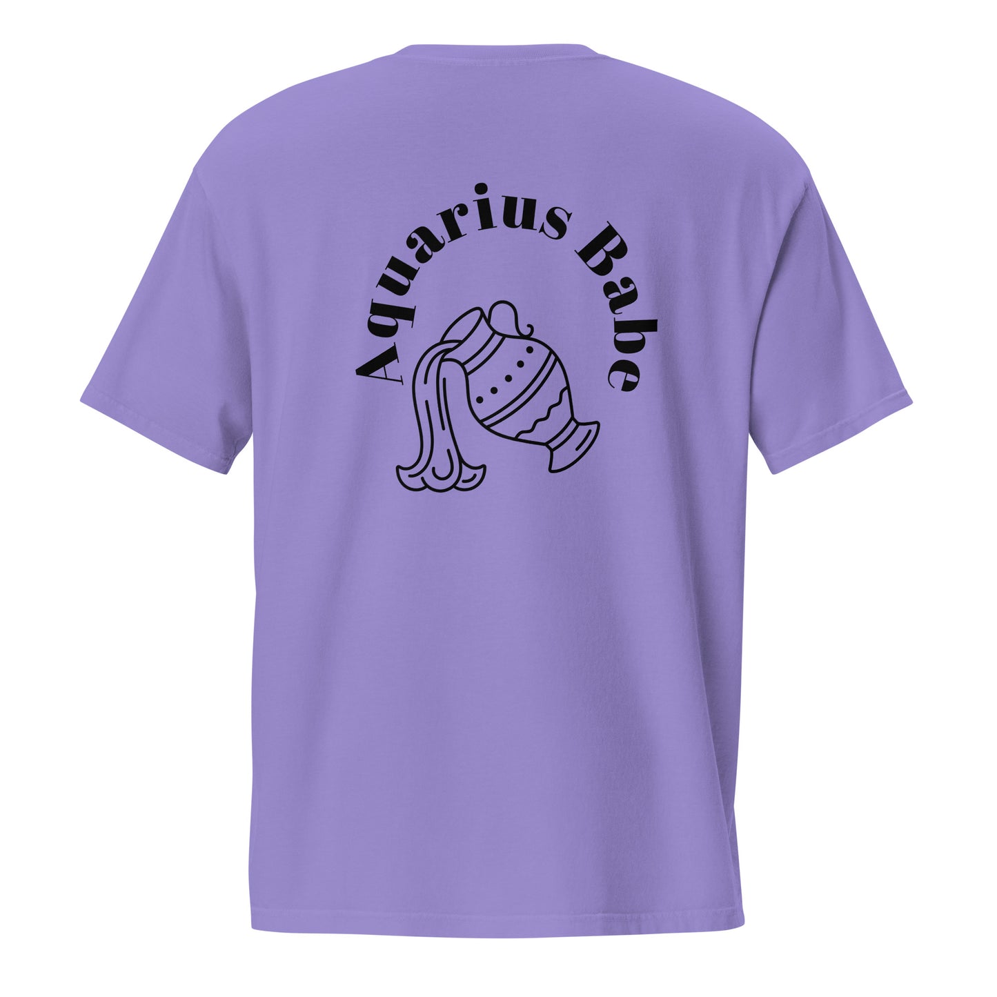 “Aquarius Babe” Unisex Garment-Dyed Pocket T-Shirt