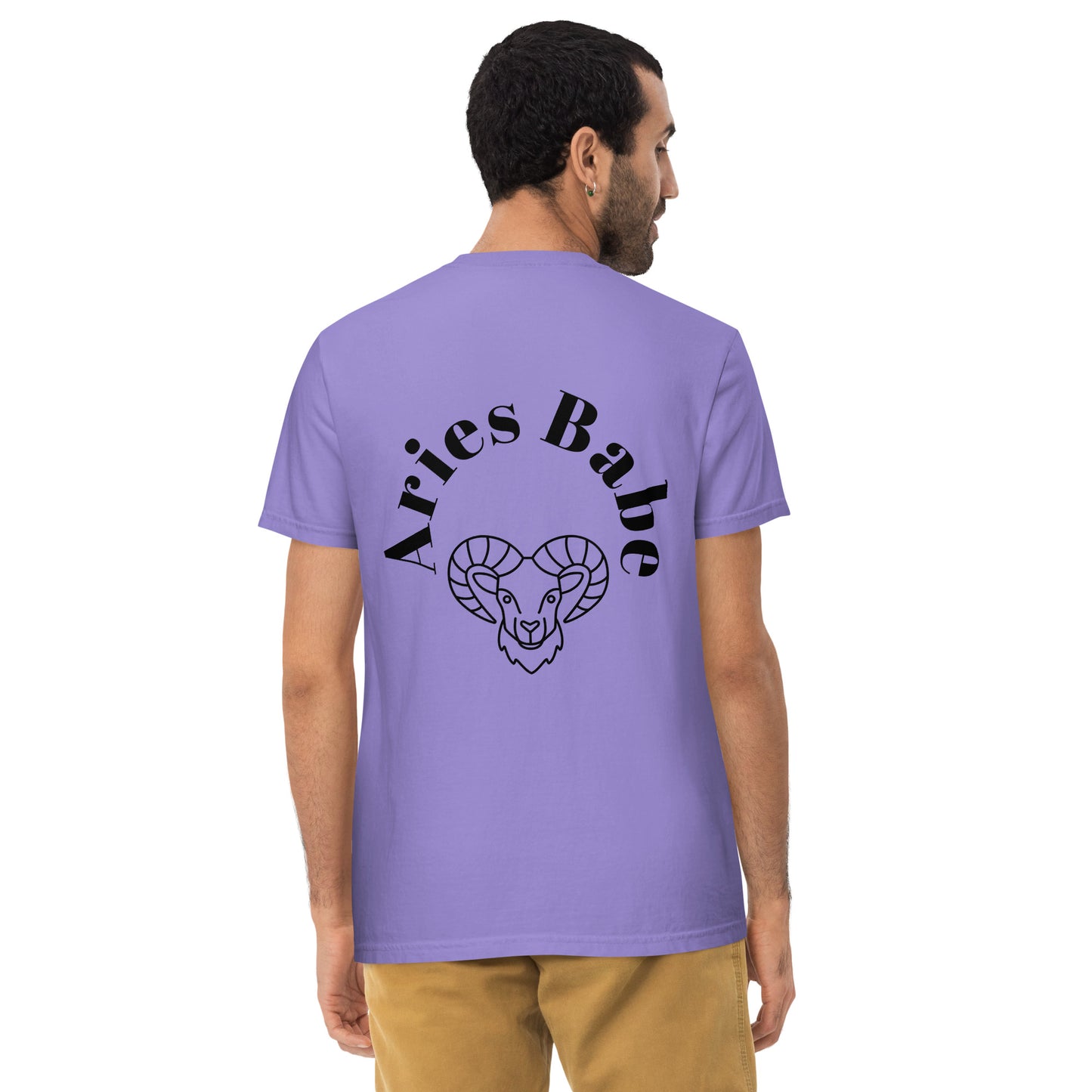 “Aries Babe” Unisex Garment-Dyed Pocket T-Shirt