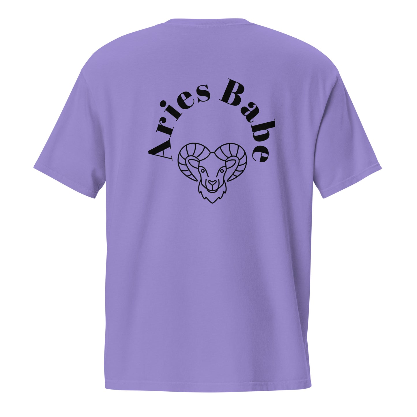 “Aries Babe” Unisex Garment-Dyed Pocket T-Shirt