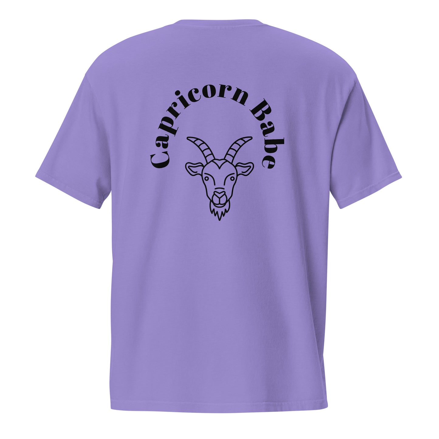 “Capricorn Babe” Unisex Garment-Dyed Pocket T-Shirt