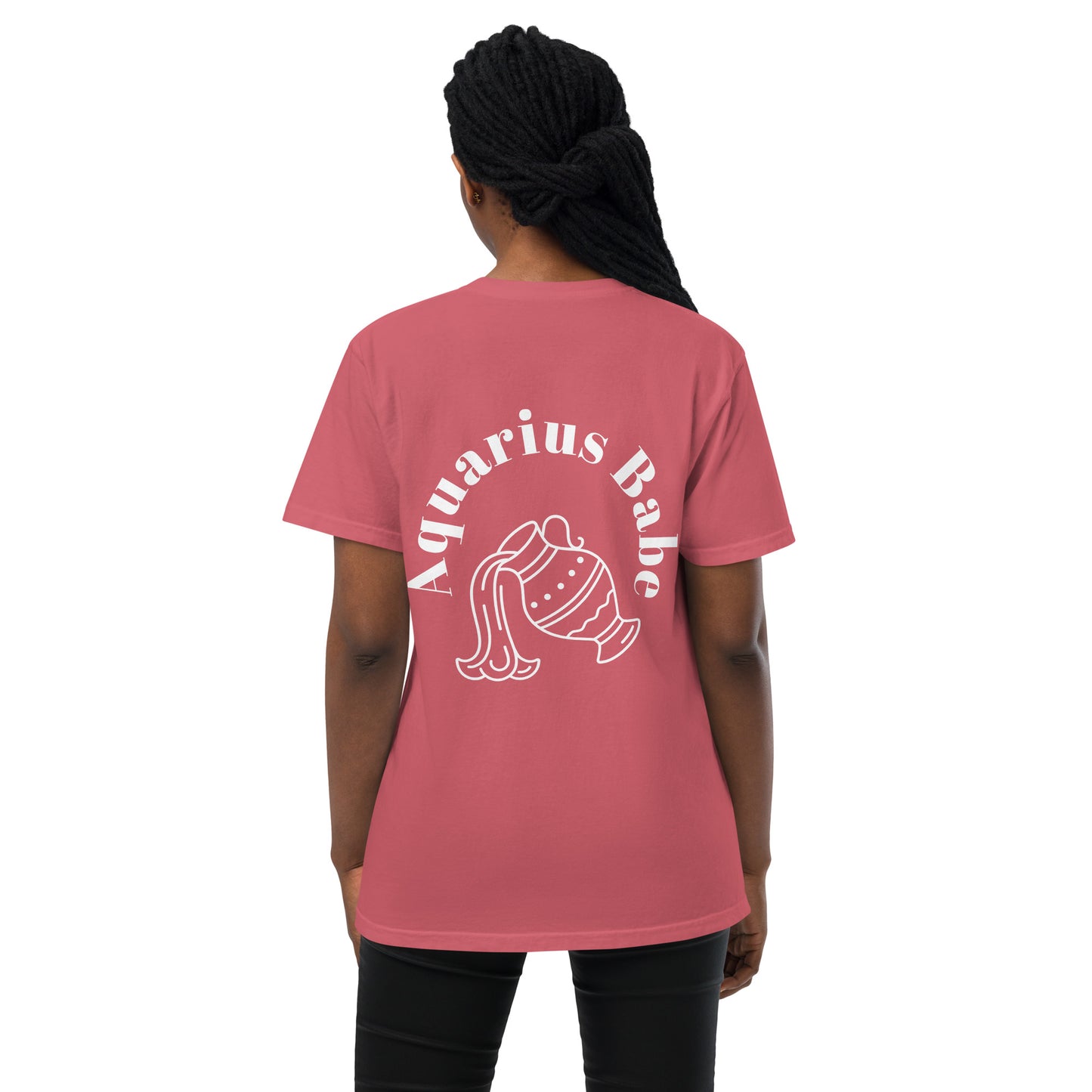 “Aquarius Babe” Unisex Garment-Dyed Pocket T-Shirt