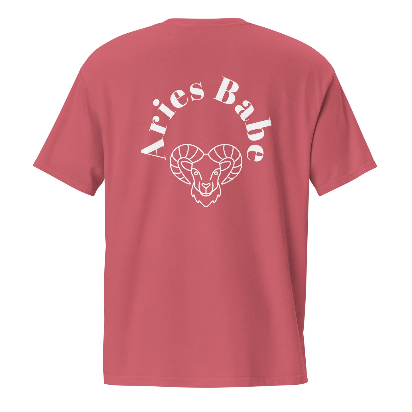 “Aries Babe” Unisex Garment-Dyed Pocket T-Shirt
