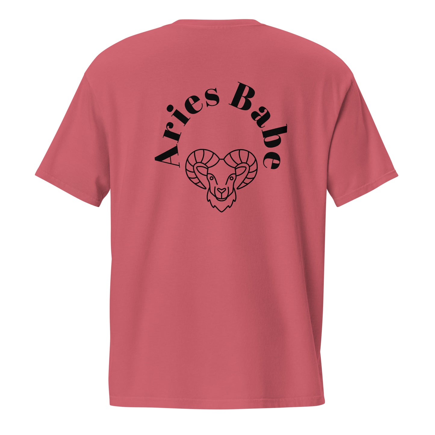 “Aries Babe” Unisex Garment-Dyed Pocket T-Shirt