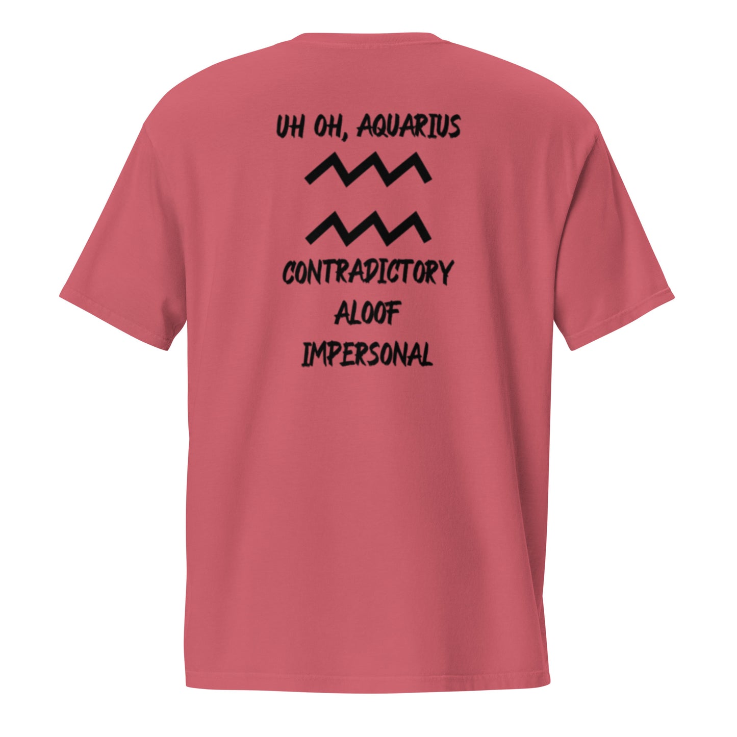 “Uh Oh, Aquarius” Unisex Garment-Dyed Pocket T-Shirt