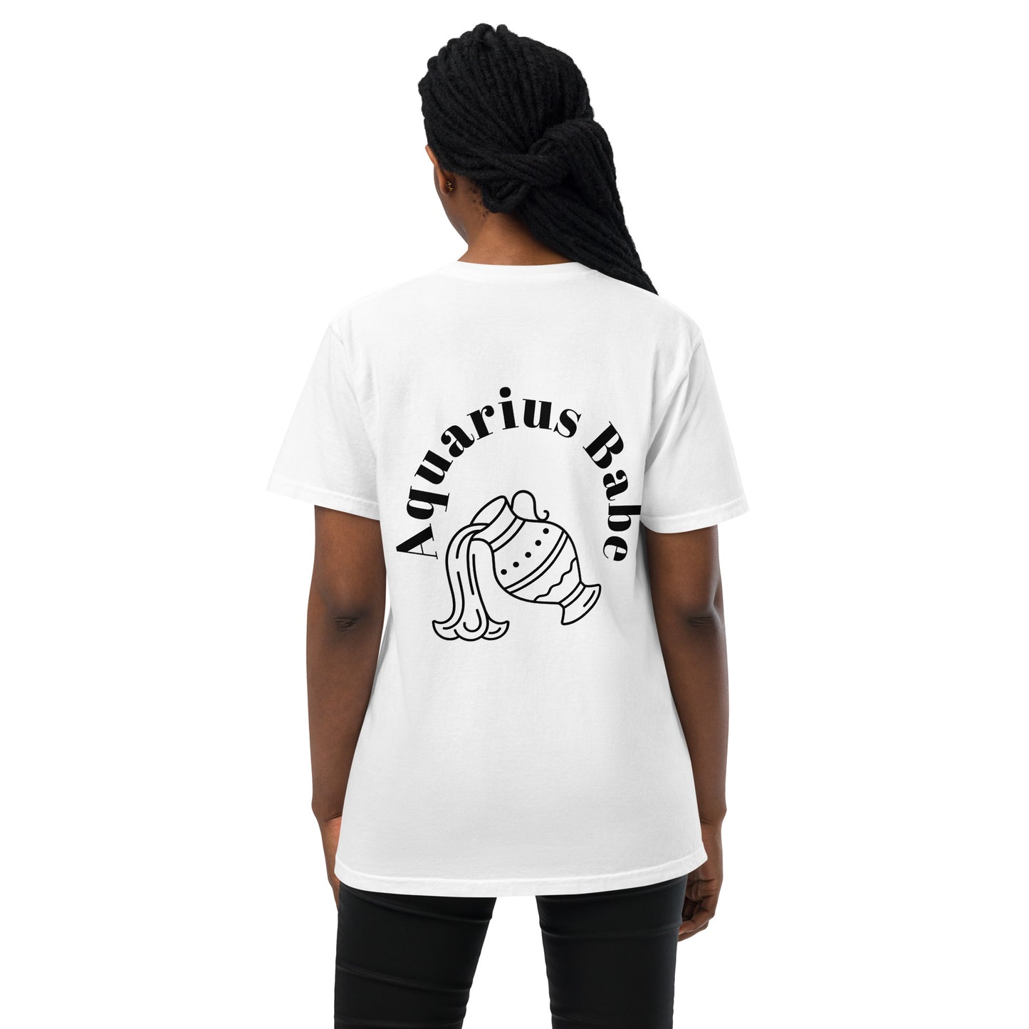 “Aquarius Babe” Unisex Garment-Dyed Pocket T-Shirt