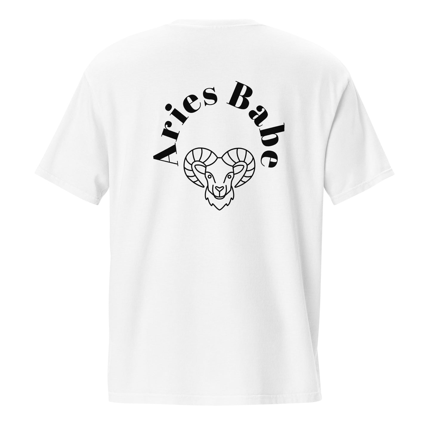 “Aries Babe” Unisex Garment-Dyed Pocket T-Shirt