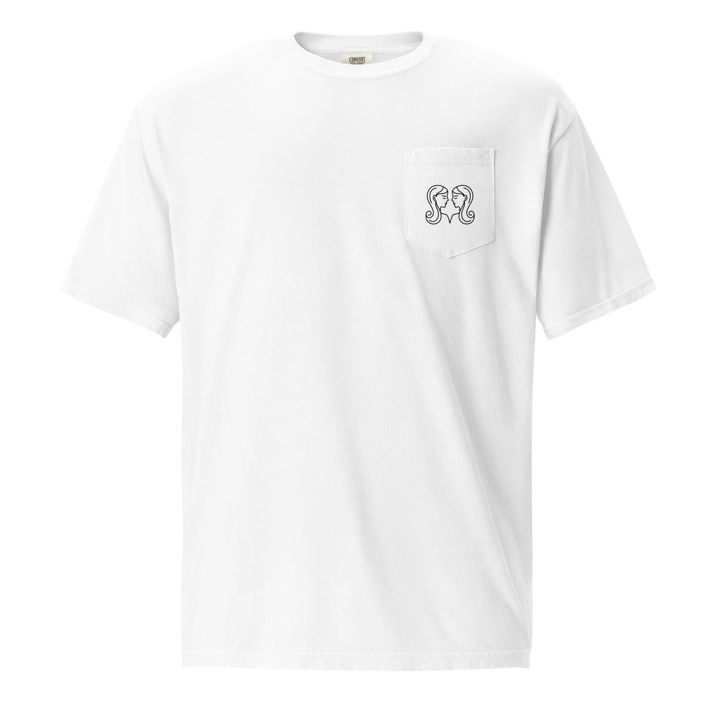 “Uh Oh, Gemini” Unisex Garment-Dyed Pocket T-Shirt