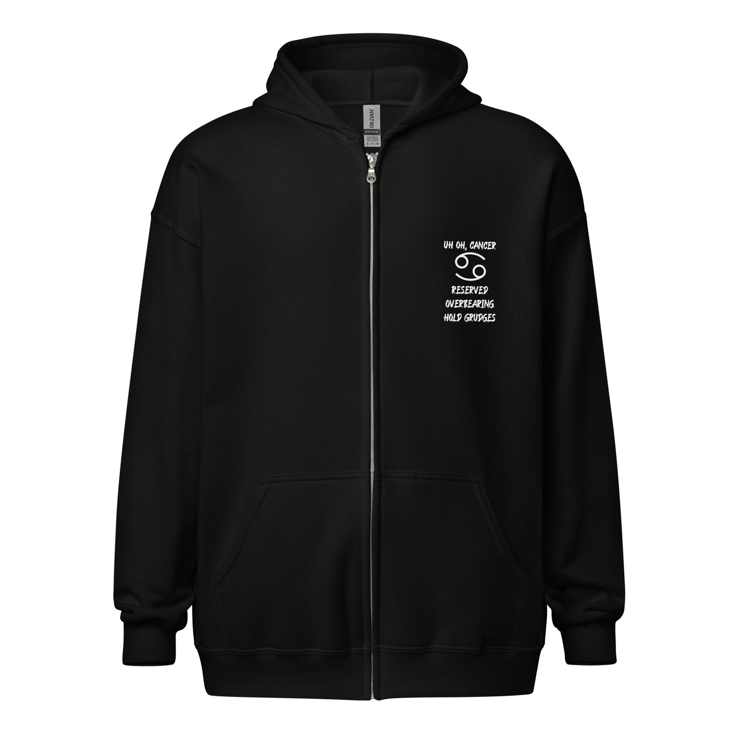 “Uh Oh, Cancer” Unisex Zip Hoodie