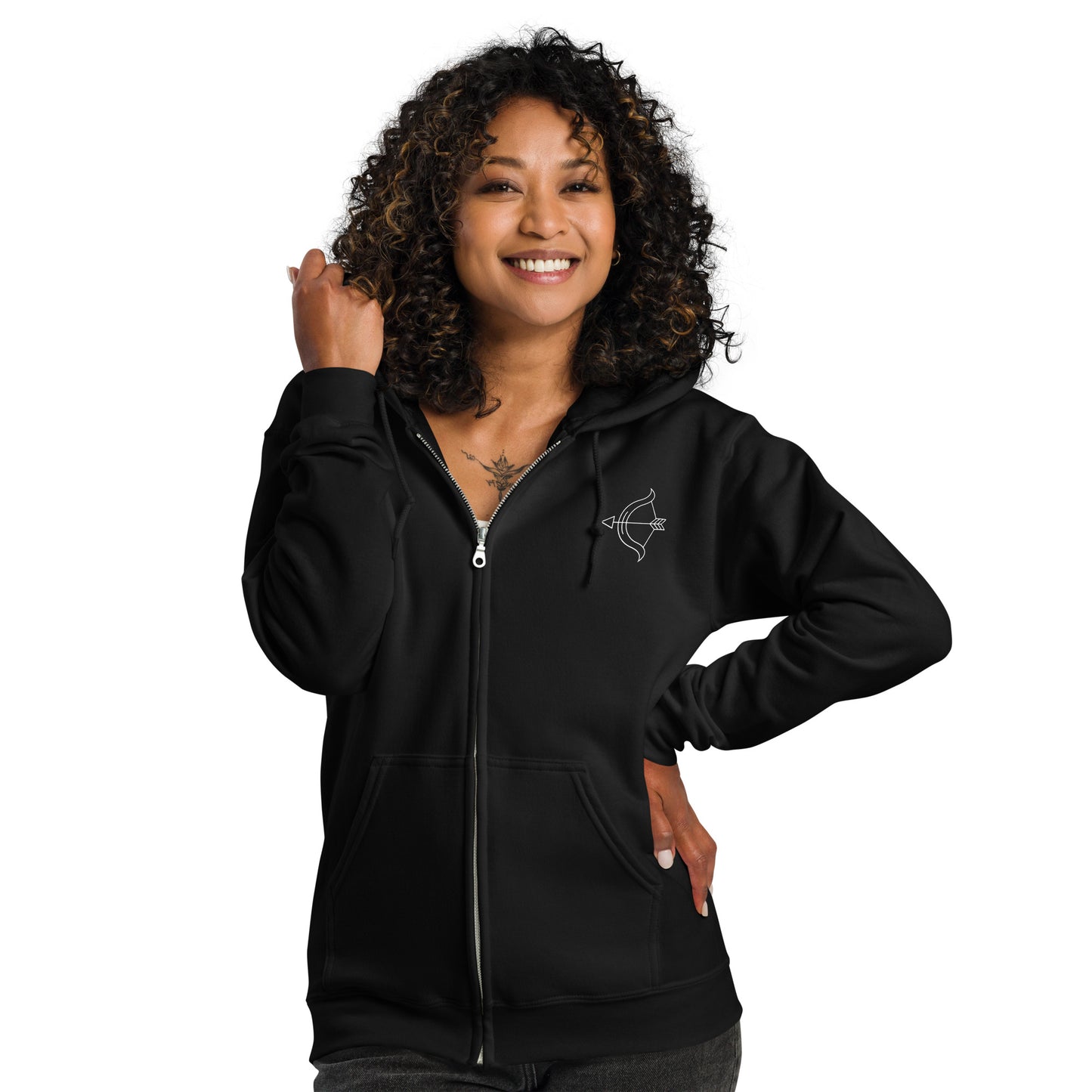 “Sagittarius Babe” Unisex Zip Hoodie